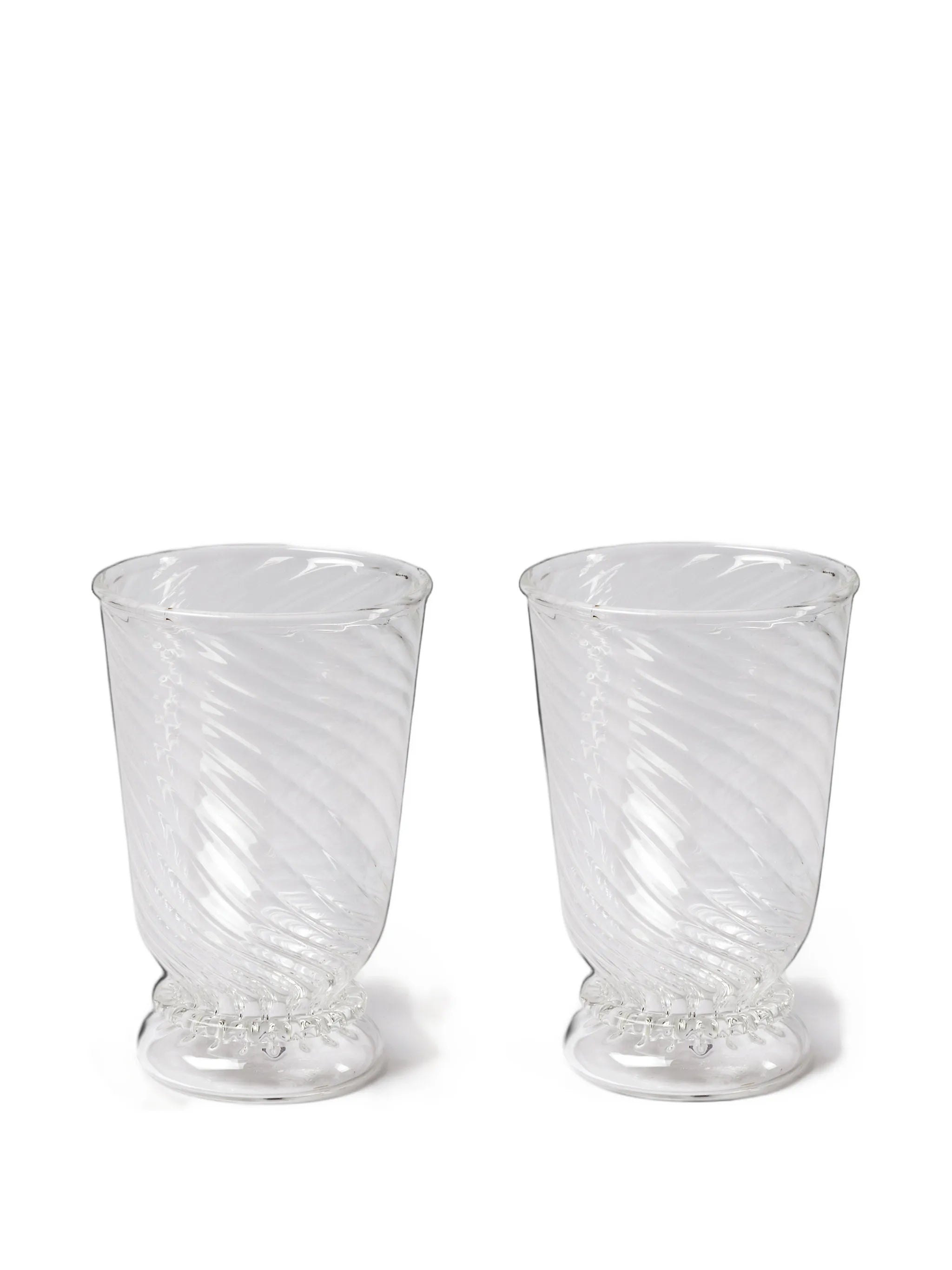 spiral drinking glasses (set of two)
