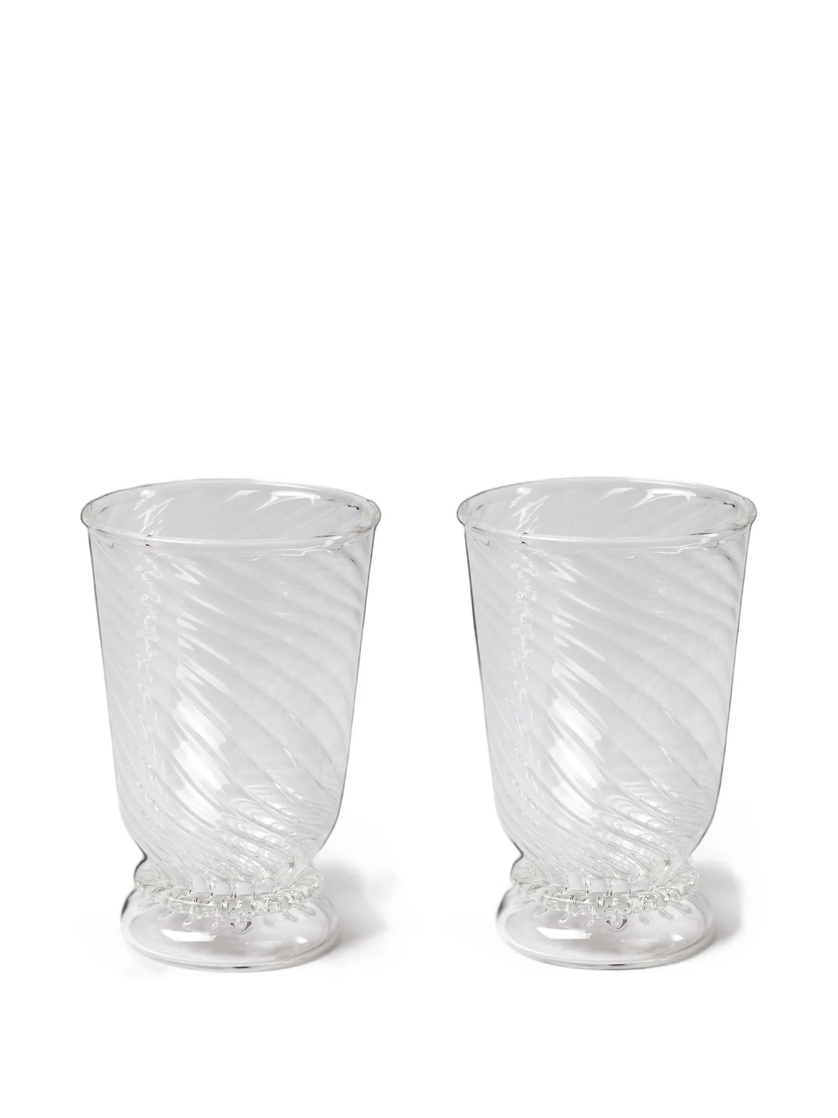 spiral drinking glasses (set of two)