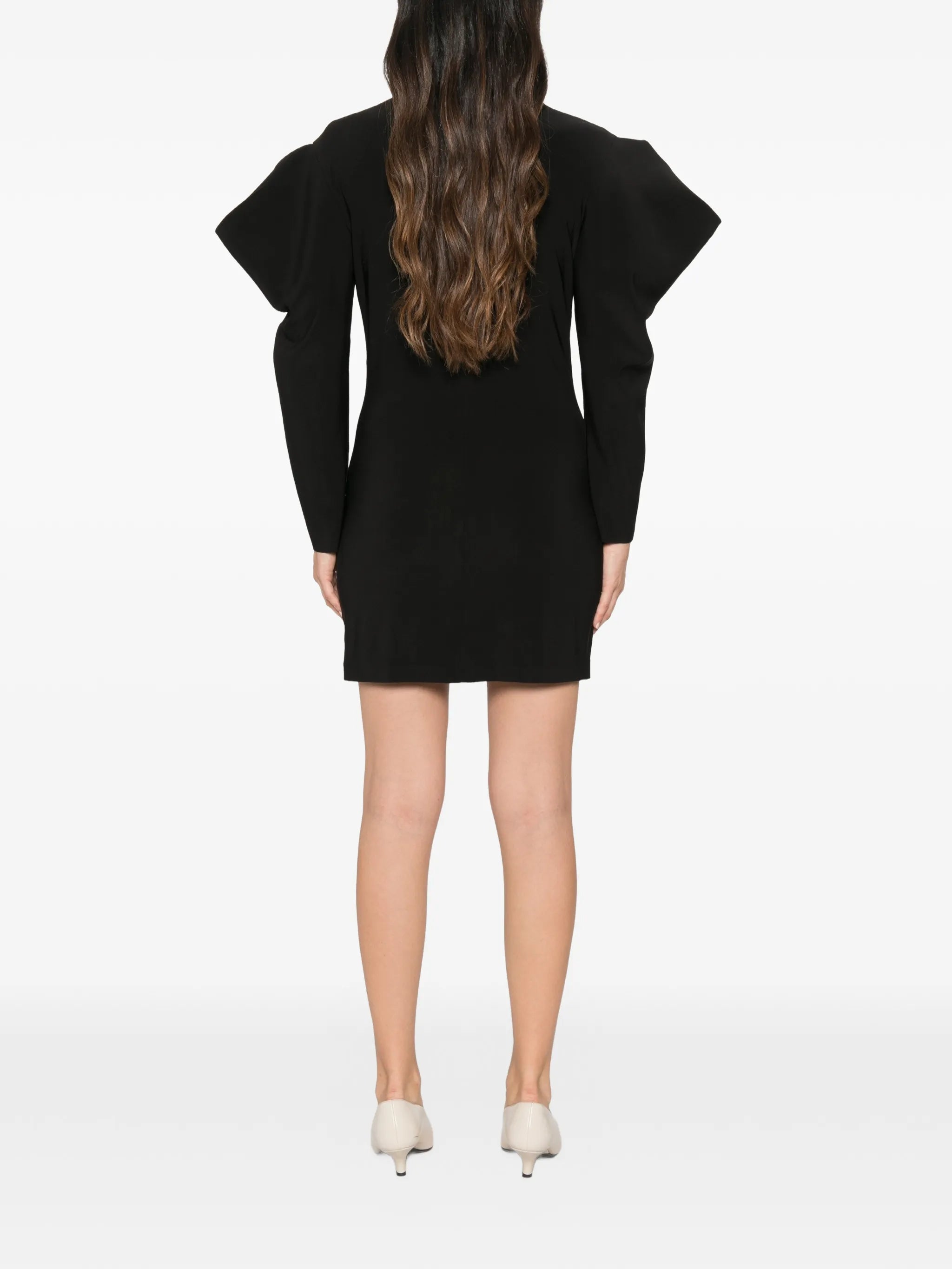 Wing sleeve mini dress