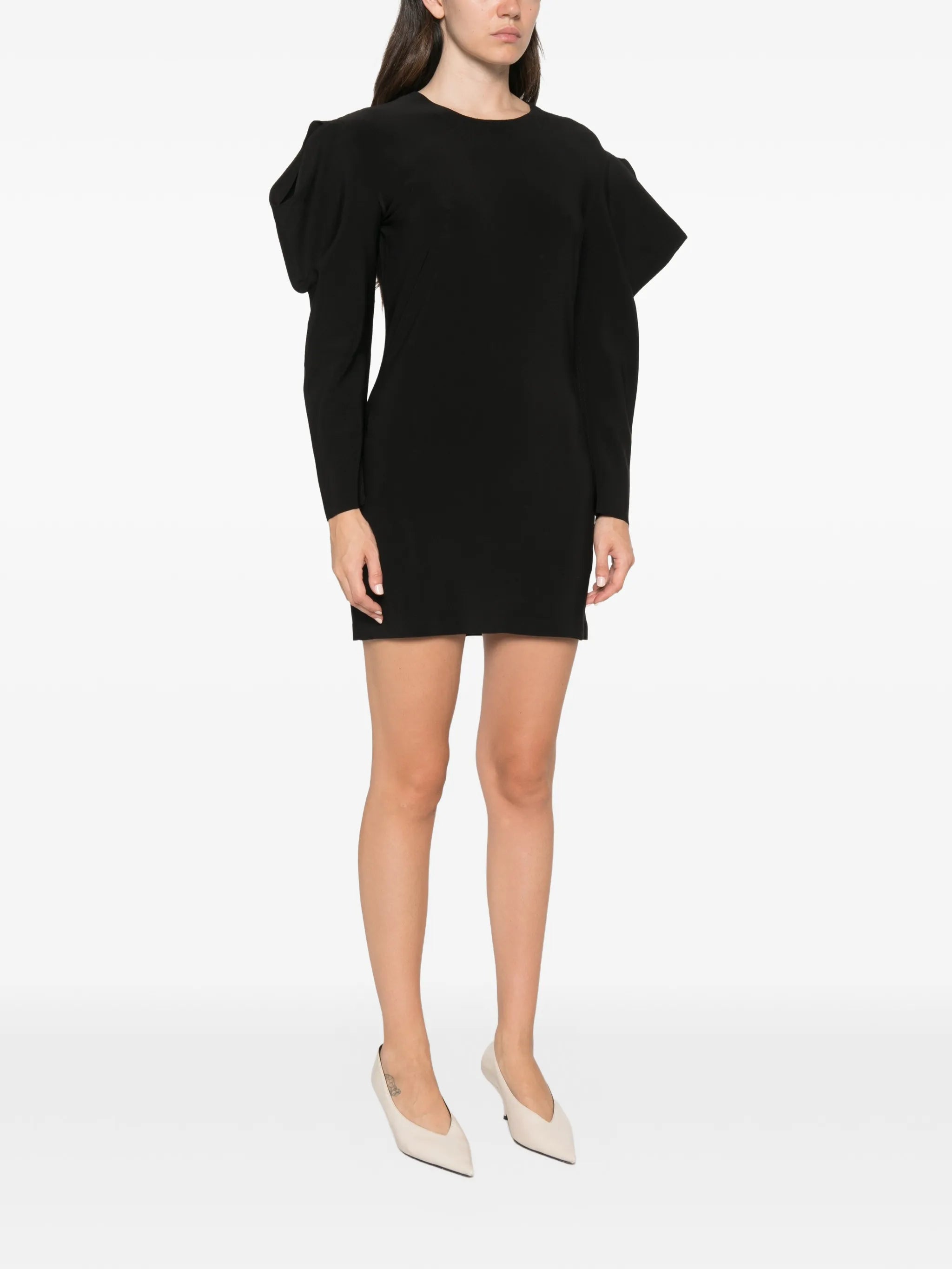 Wing sleeve mini dress