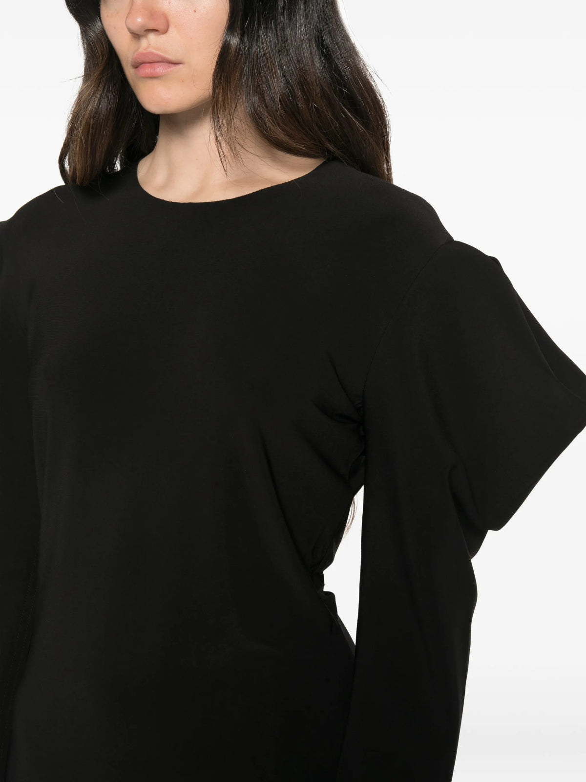Wing sleeve mini dress