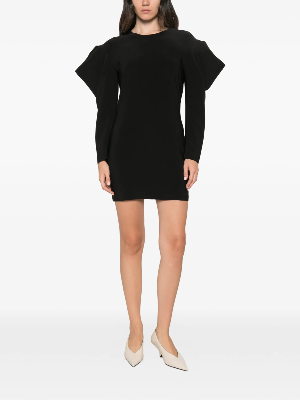Wing sleeve mini dress