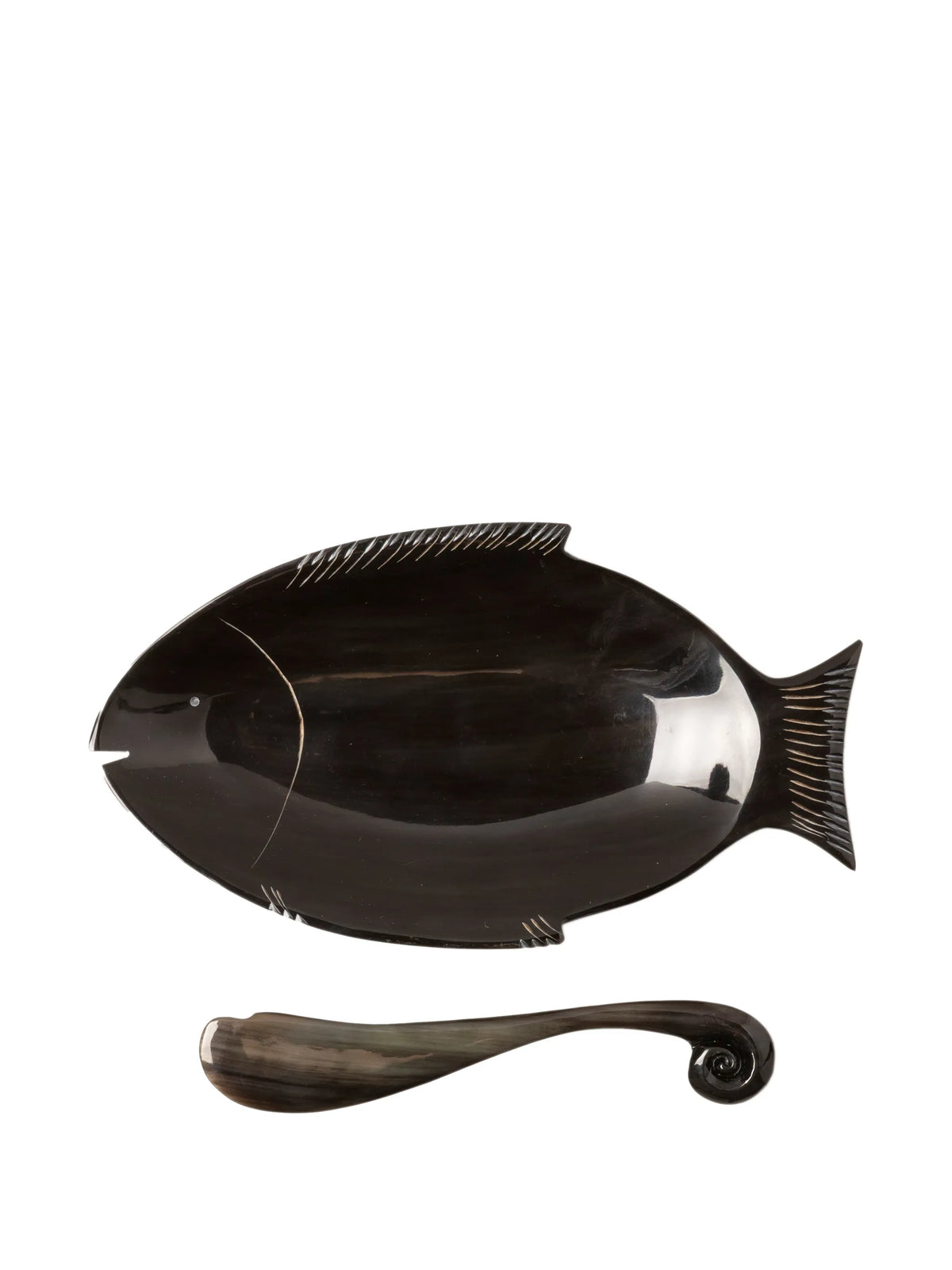 fish-shaped butter dish and knife set