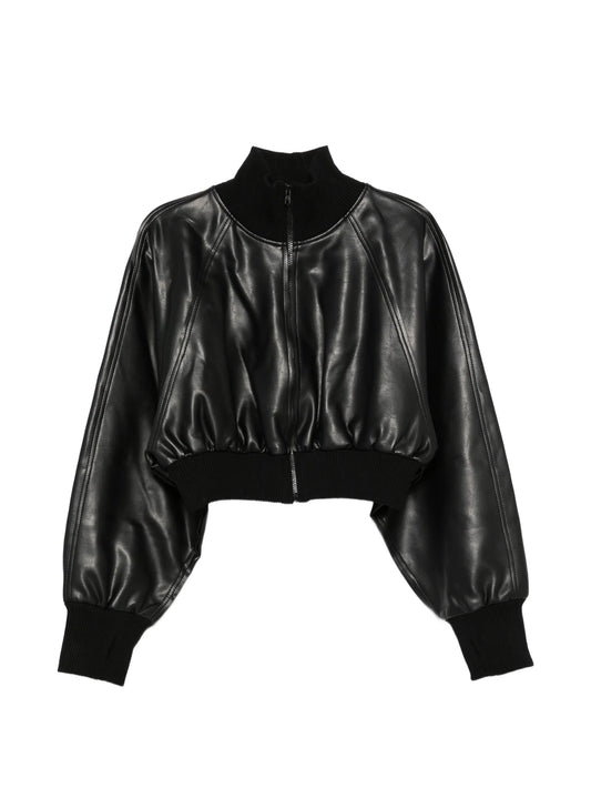oversized cropped bomber jacket