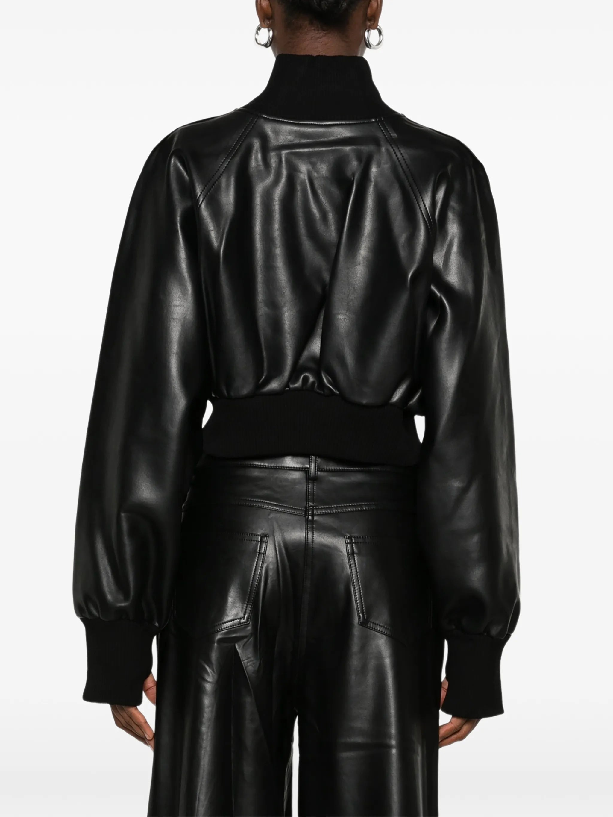 oversized cropped bomber jacket