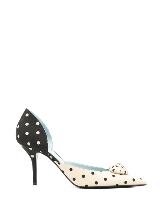 Coeur Royal polka-dot d'Orsay pumps