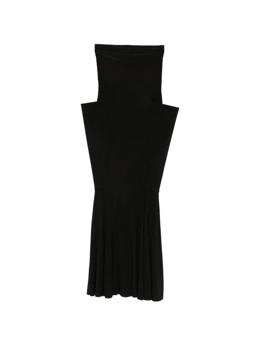 strapless wing-detail fishtail gown