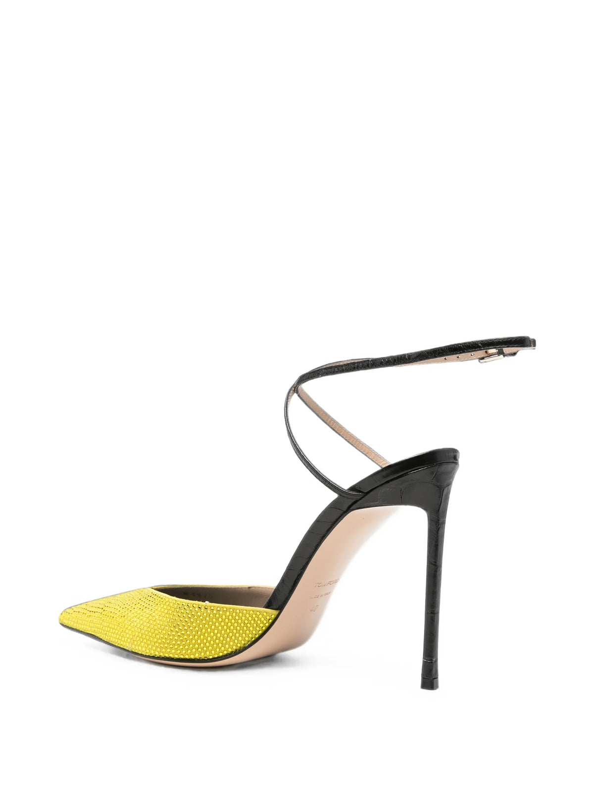 crystal-embellished leather pumps