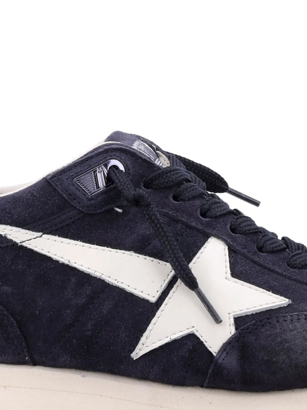 Marathon in suede with leather star and heel tab sneakers