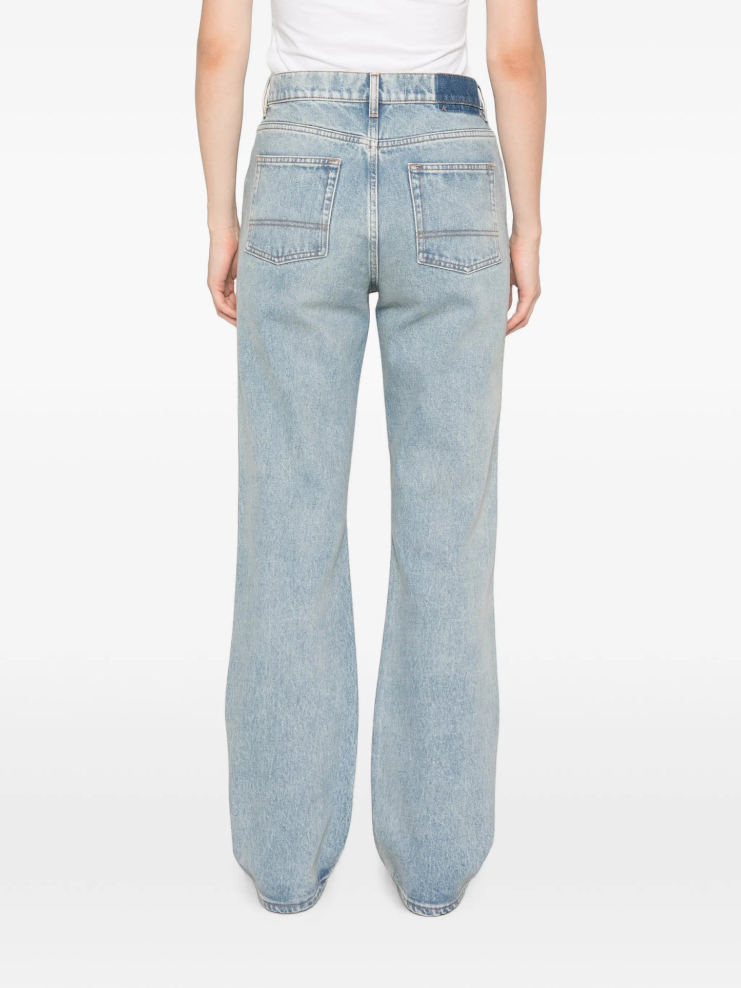 cotton straight-leg jeans