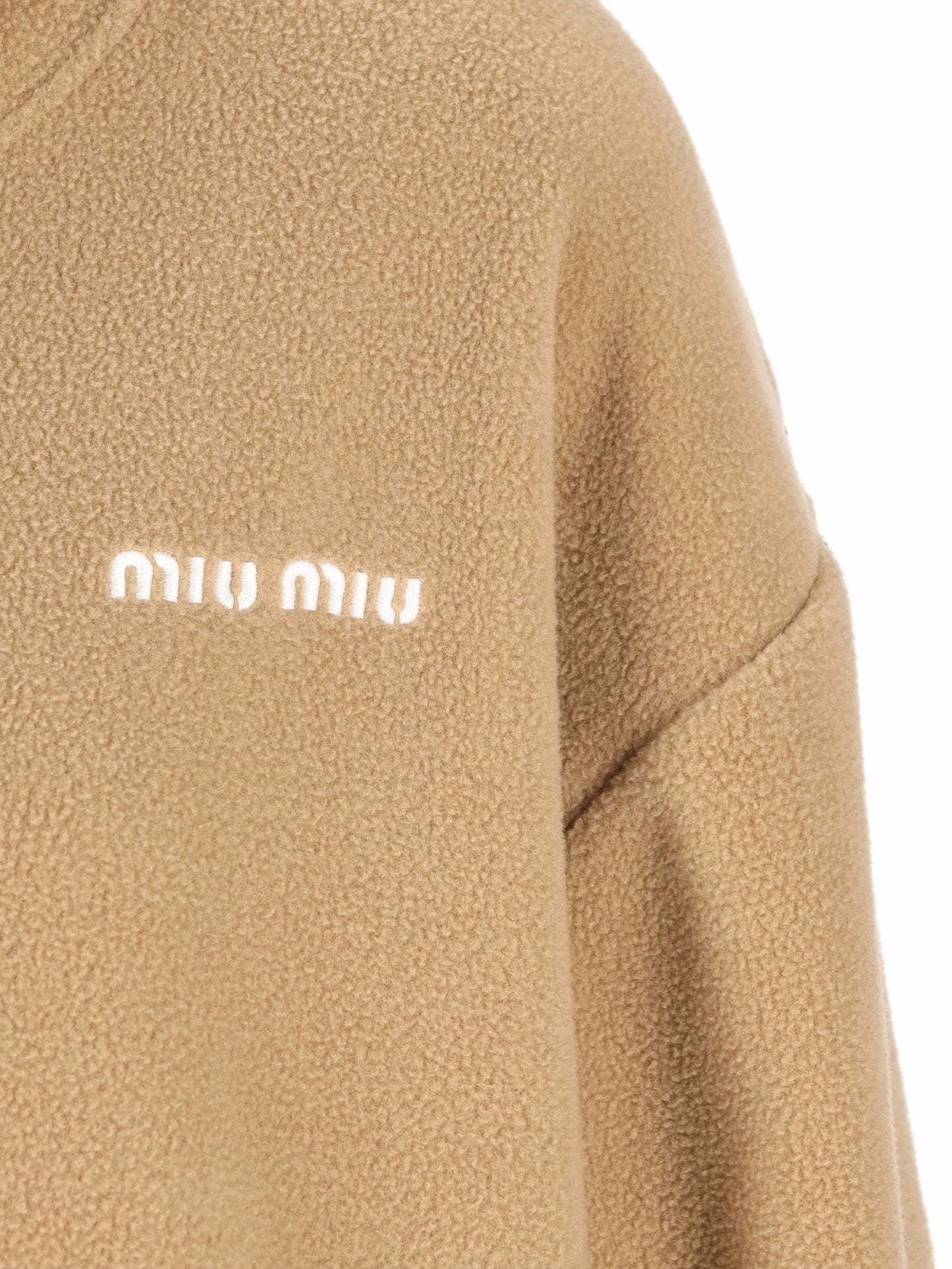 logo-embroidered zip-up hoodie