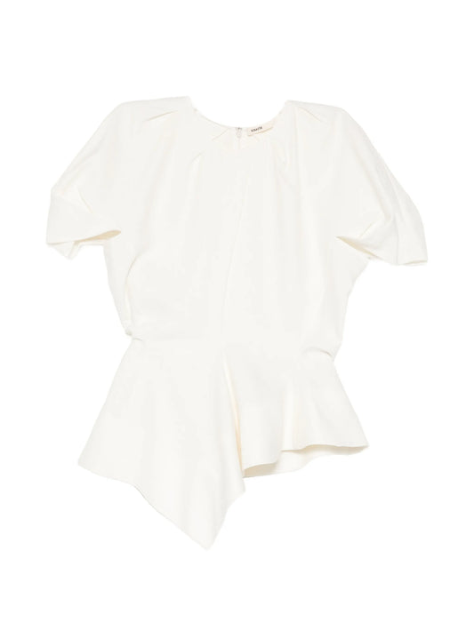 asymmetric peplum blouse