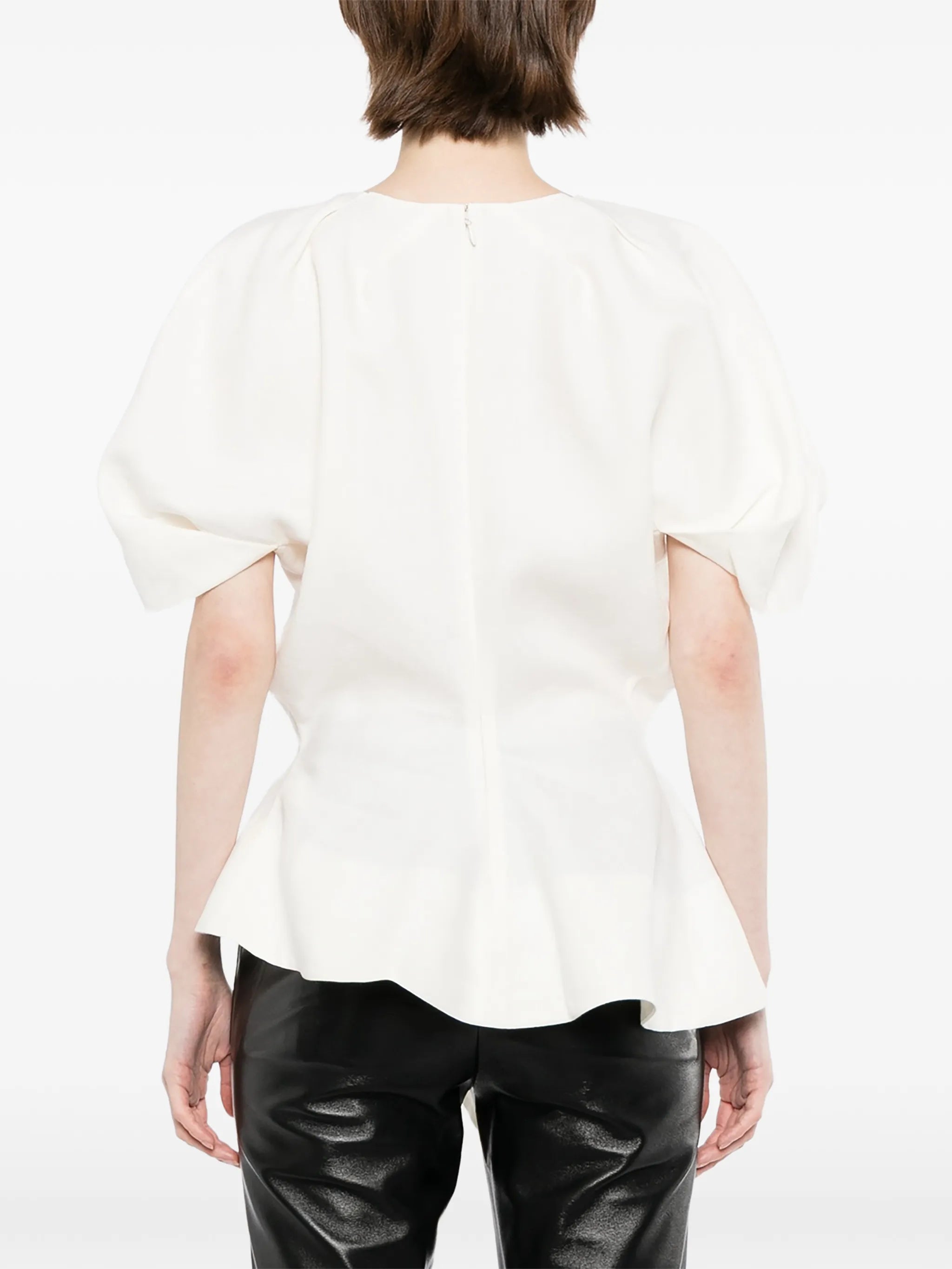 asymmetric peplum blouse