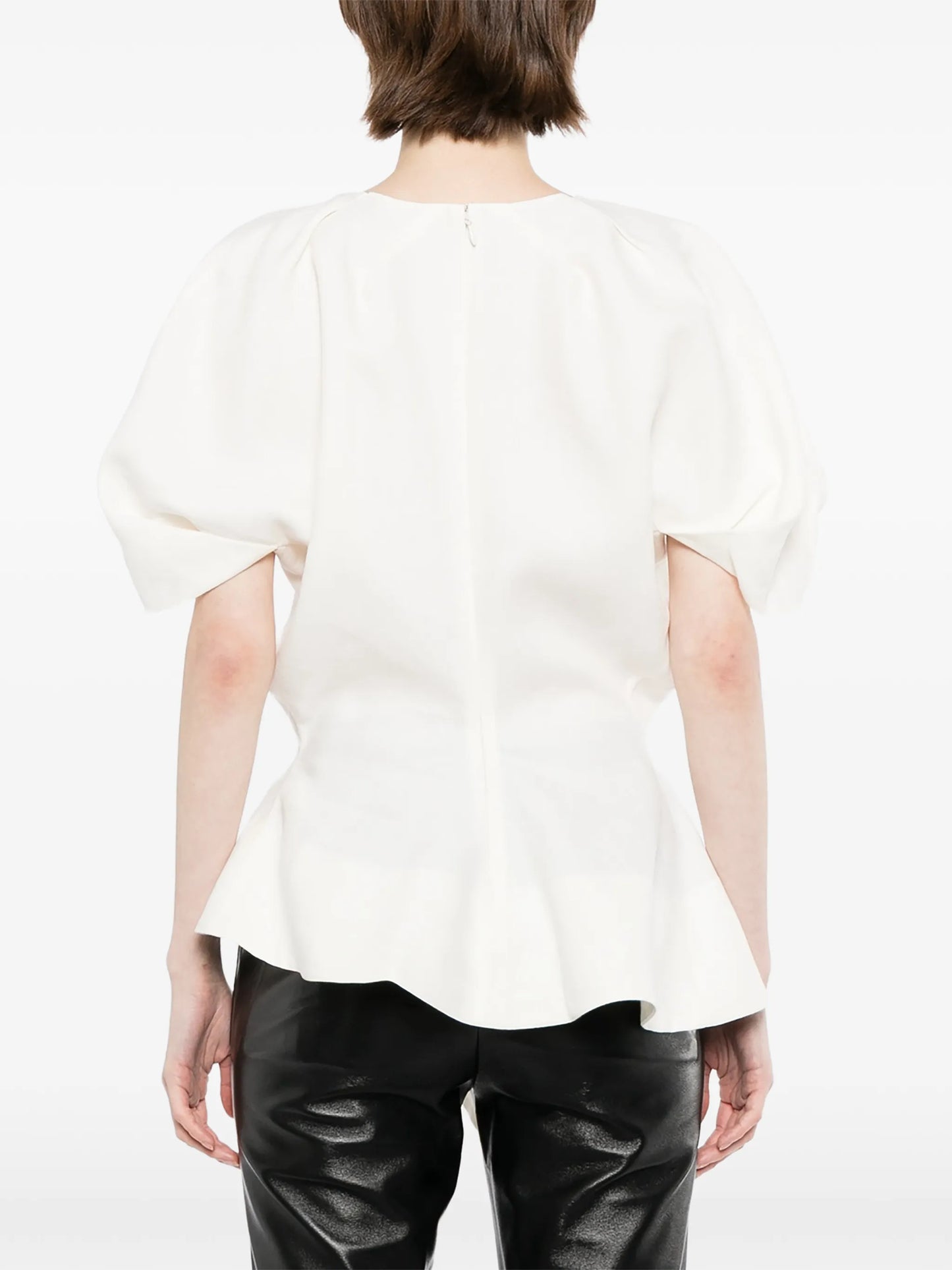 asymmetric peplum blouse