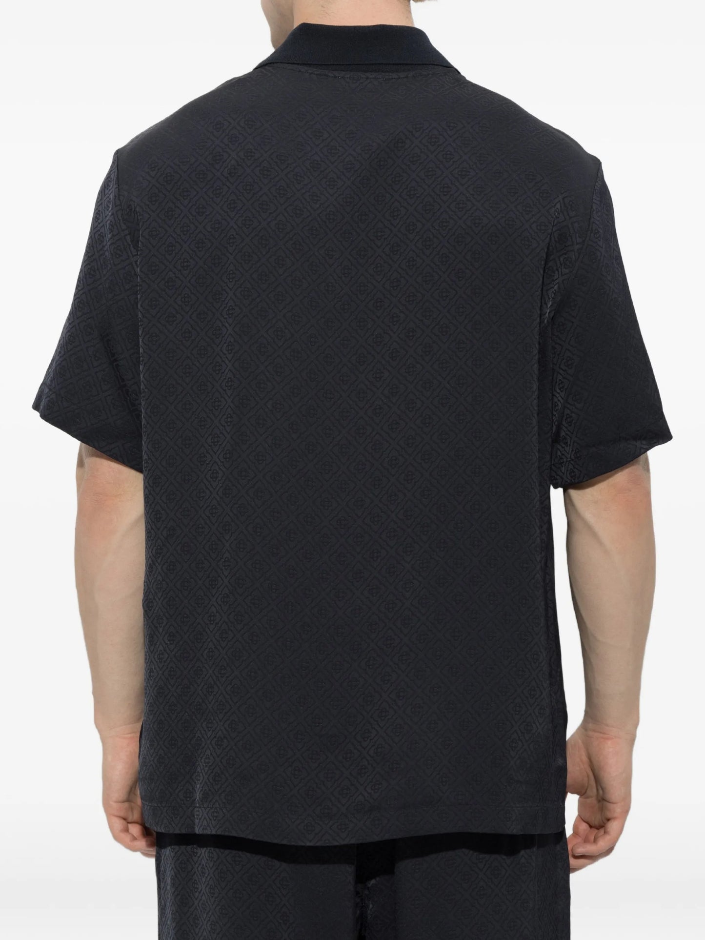 monogram-jacquard polo shirt