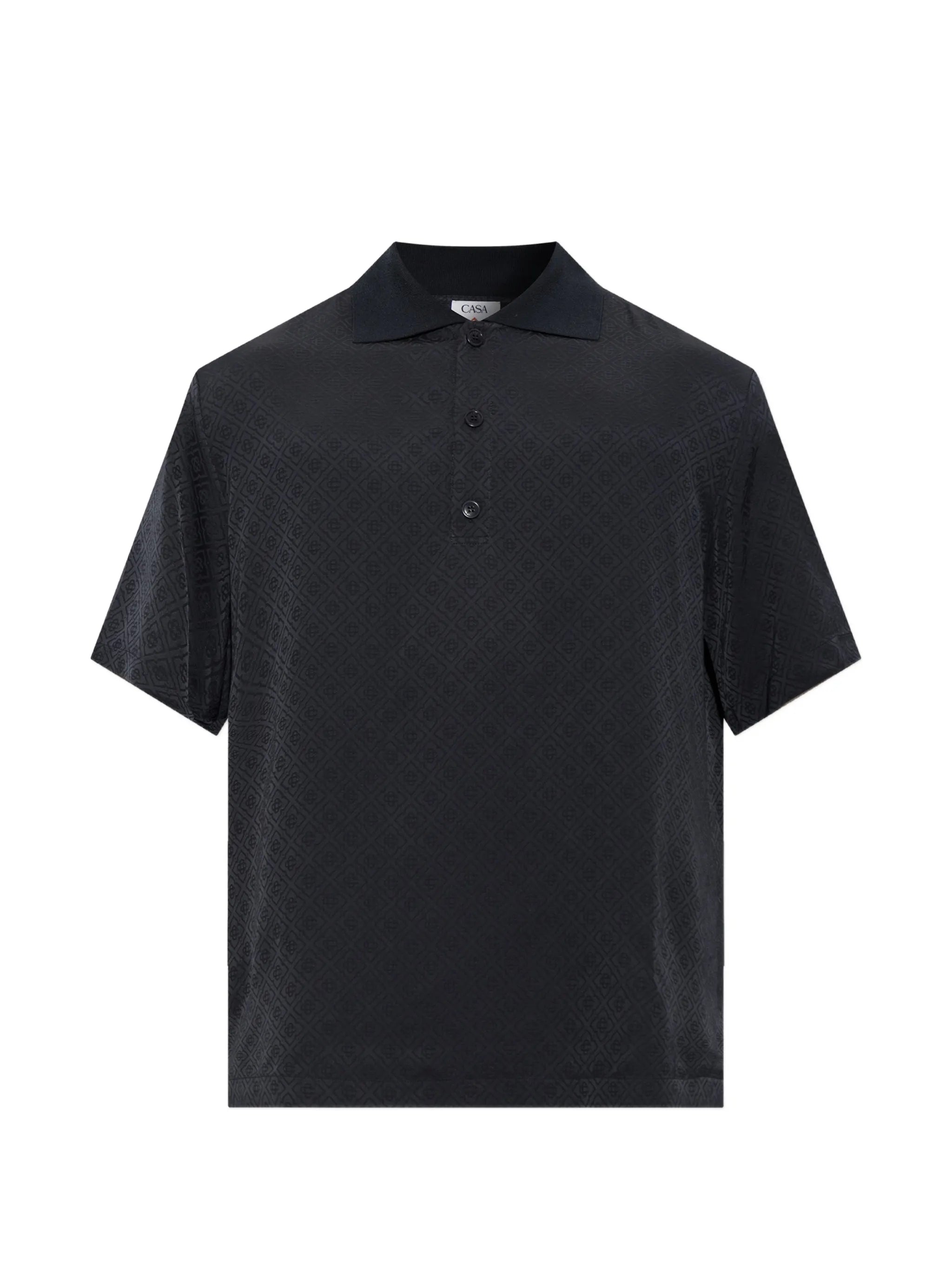 monogram-jacquard polo shirt
