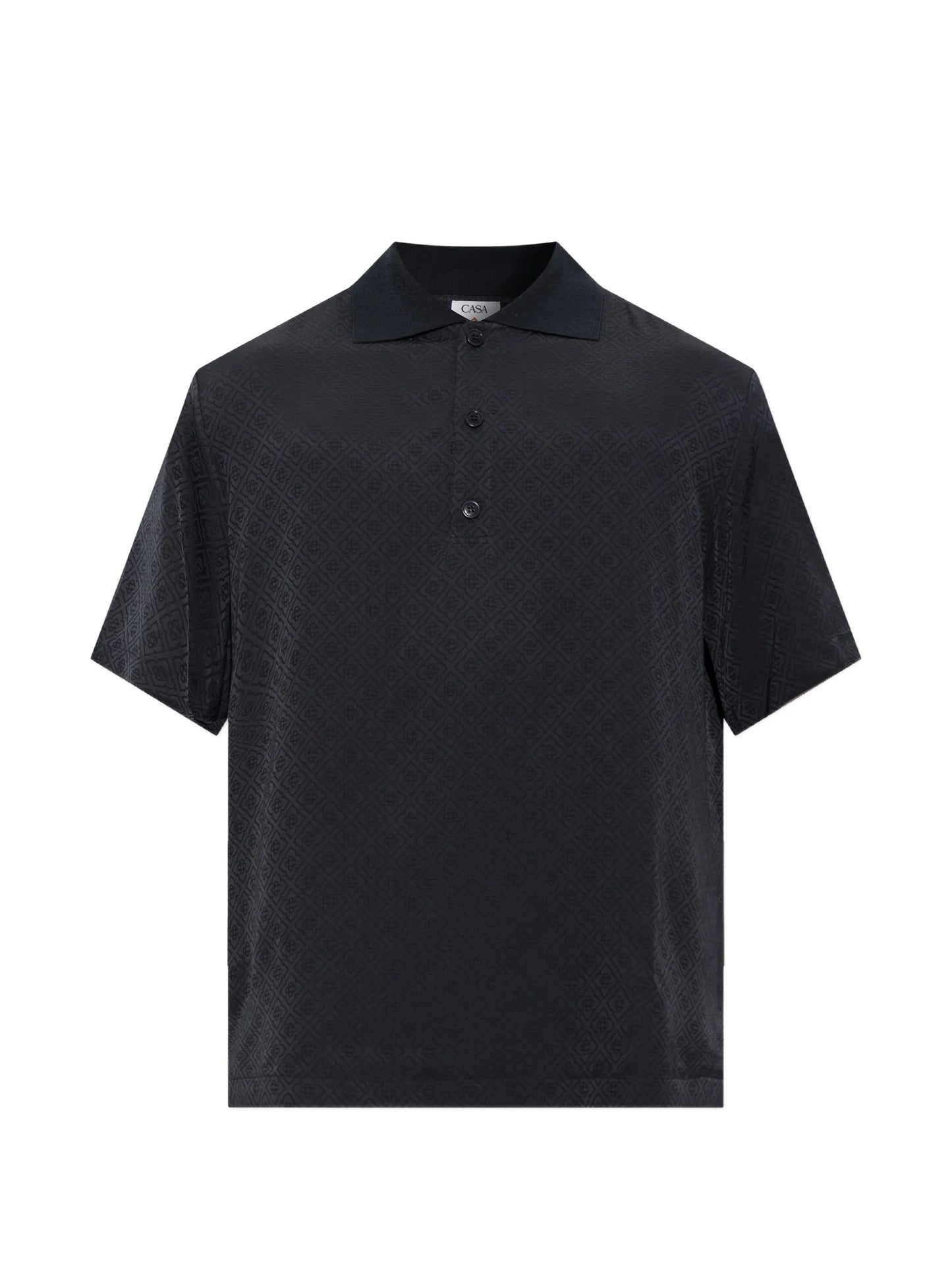 monogram-jacquard polo shirt