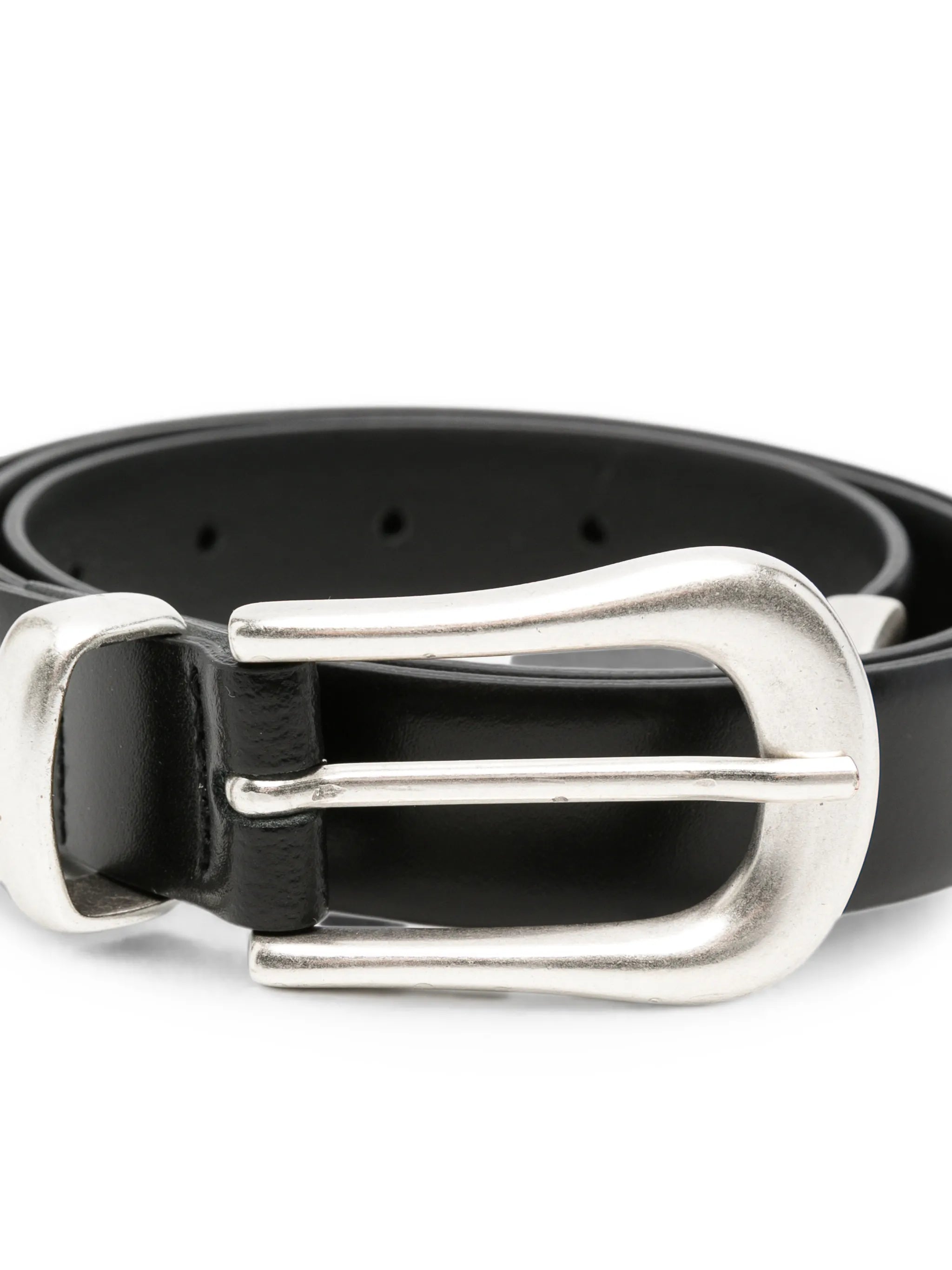 buckle-fastening leather belt