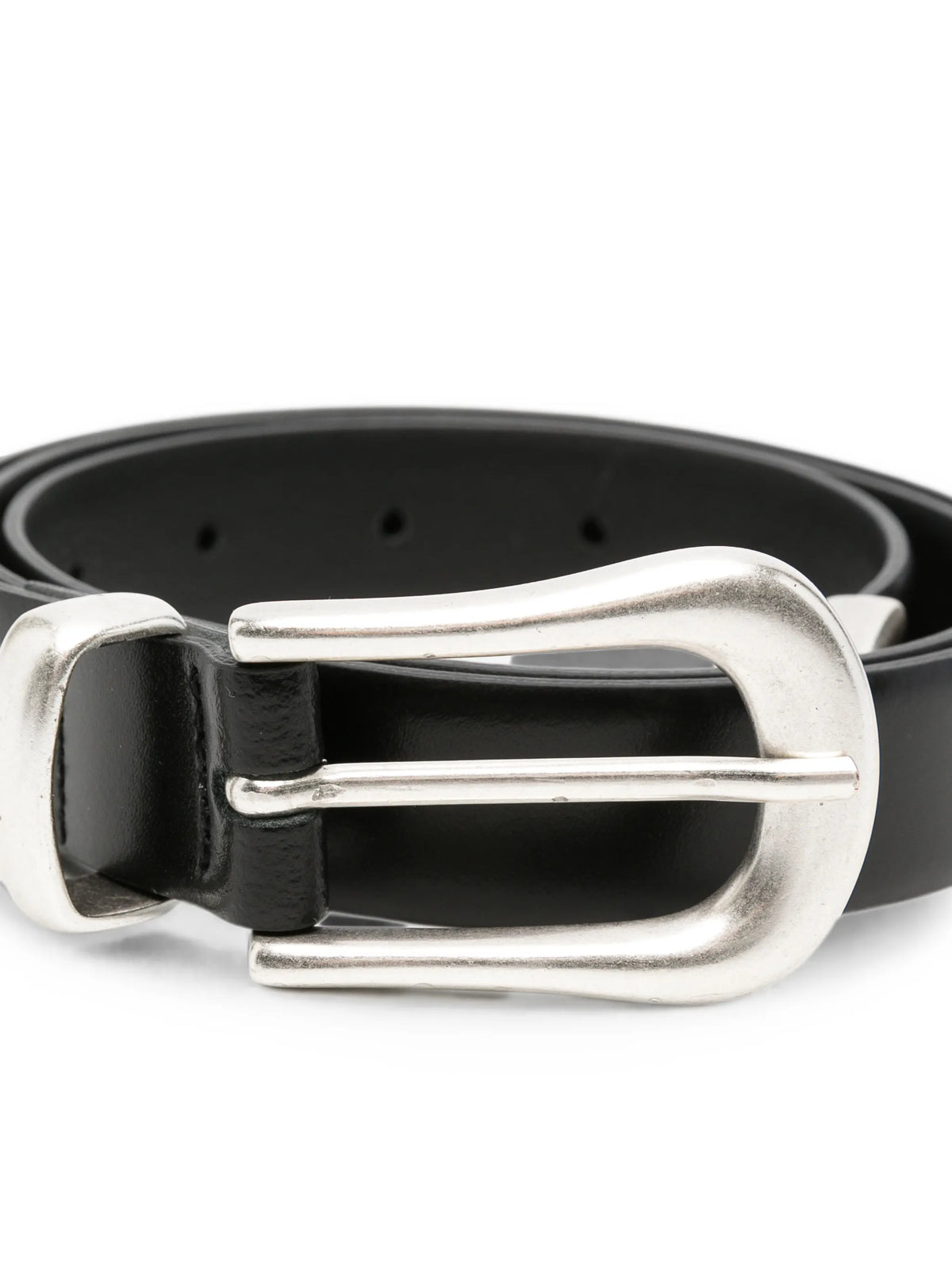 buckle-fastening leather belt