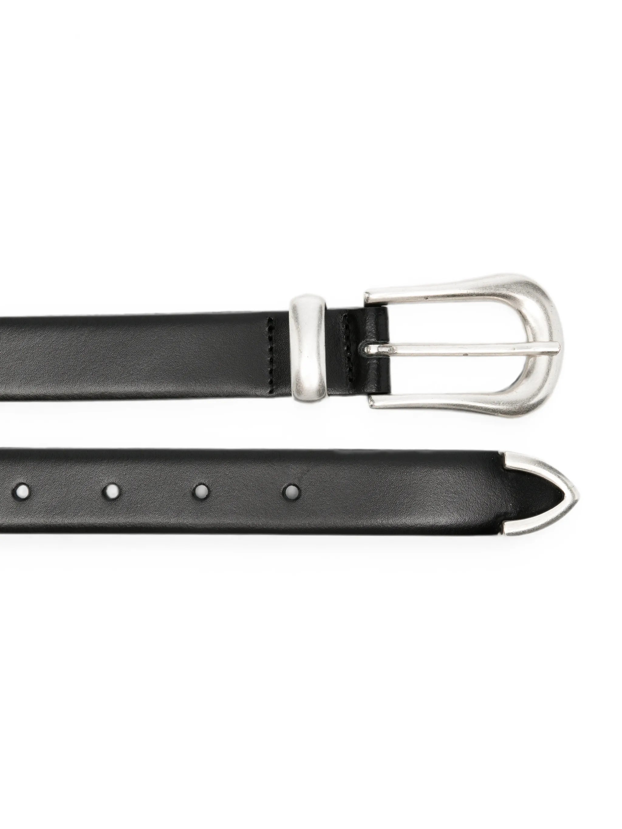 buckle-fastening leather belt