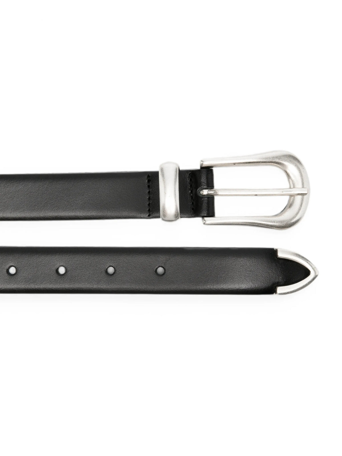 buckle-fastening leather belt