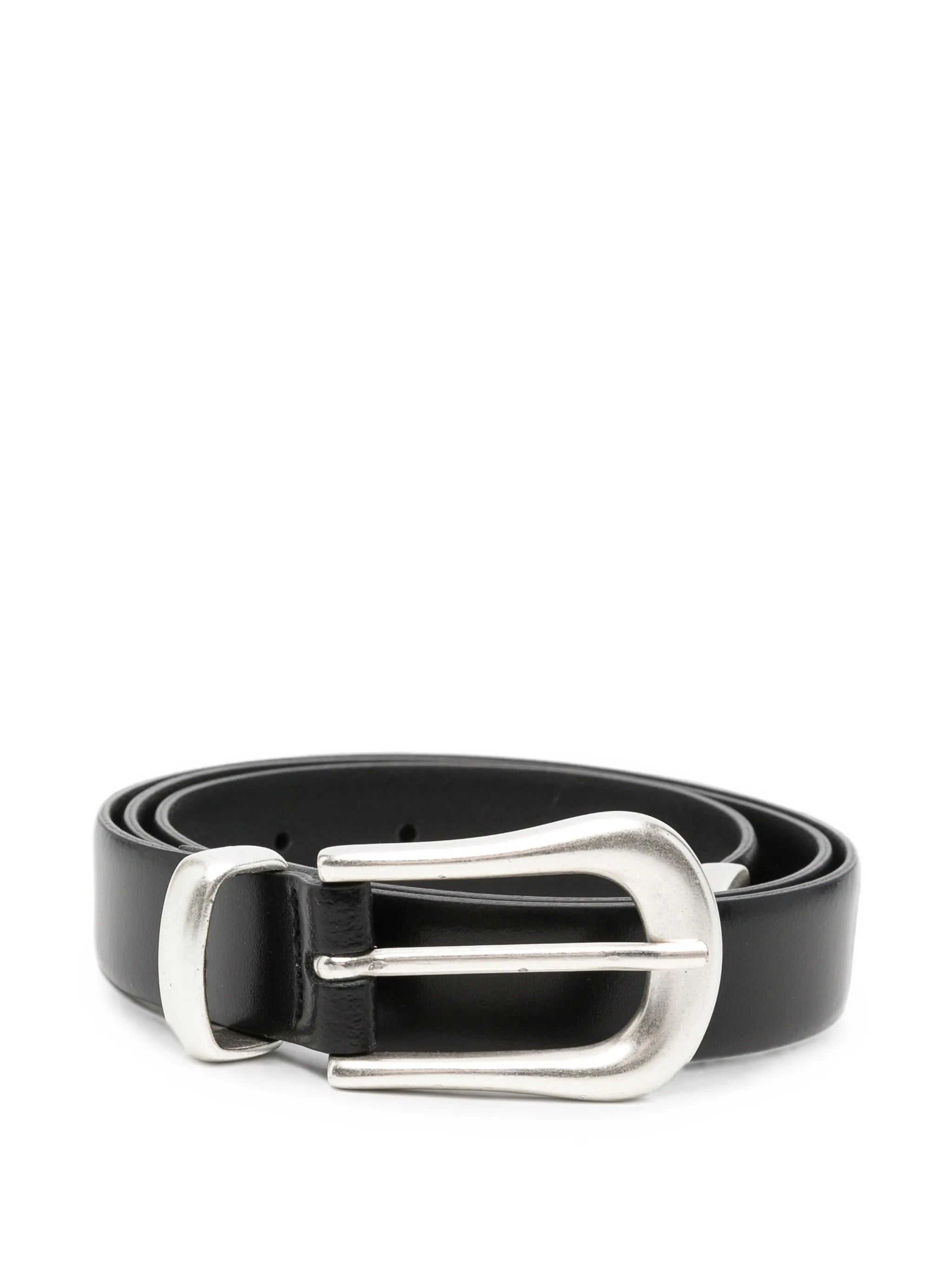 buckle-fastening leather belt