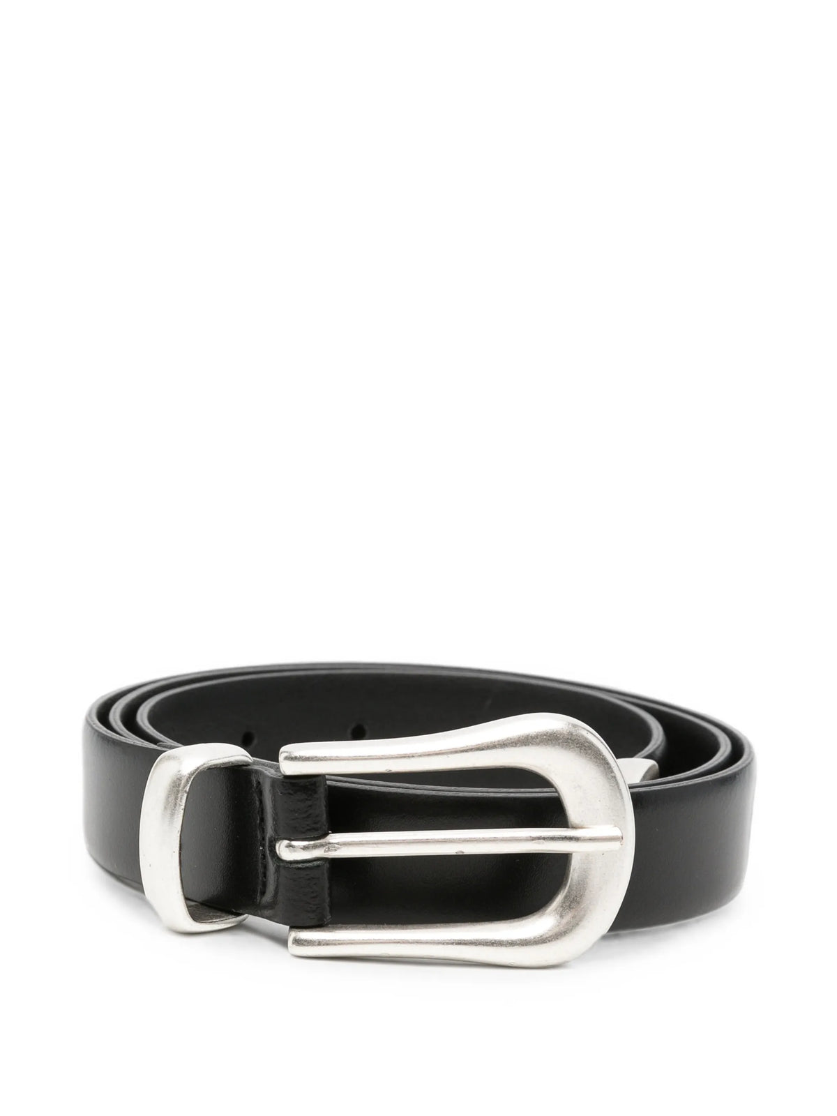 buckle-fastening leather belt