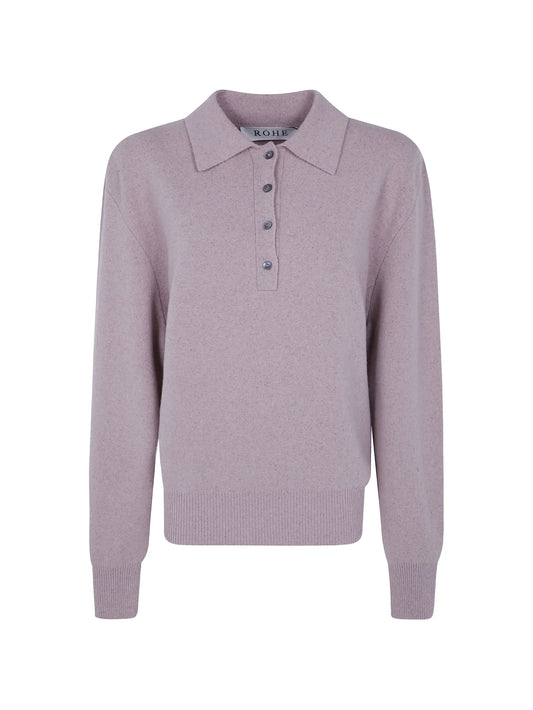 button-fastening knitted sweater