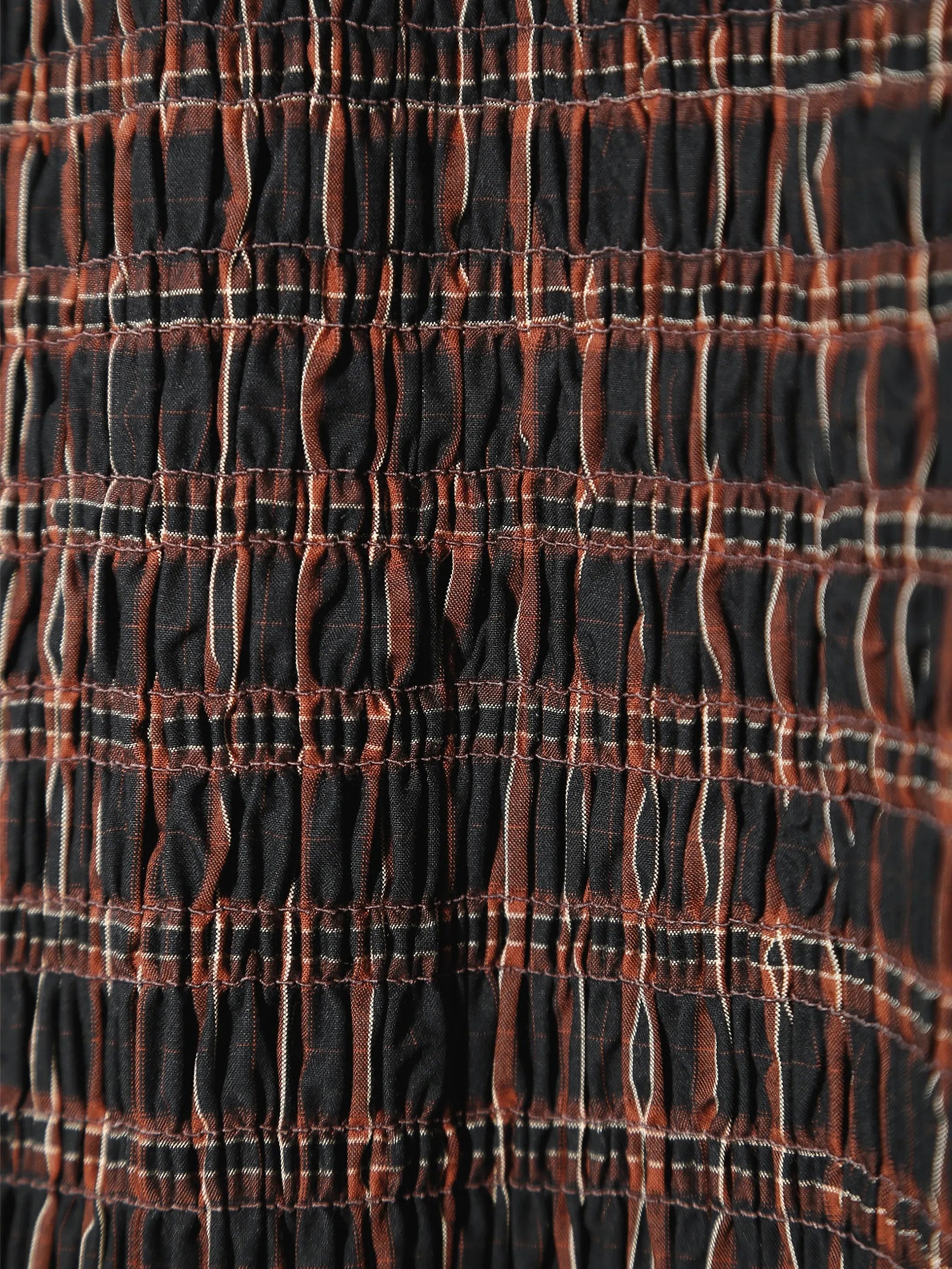 smocked checked top