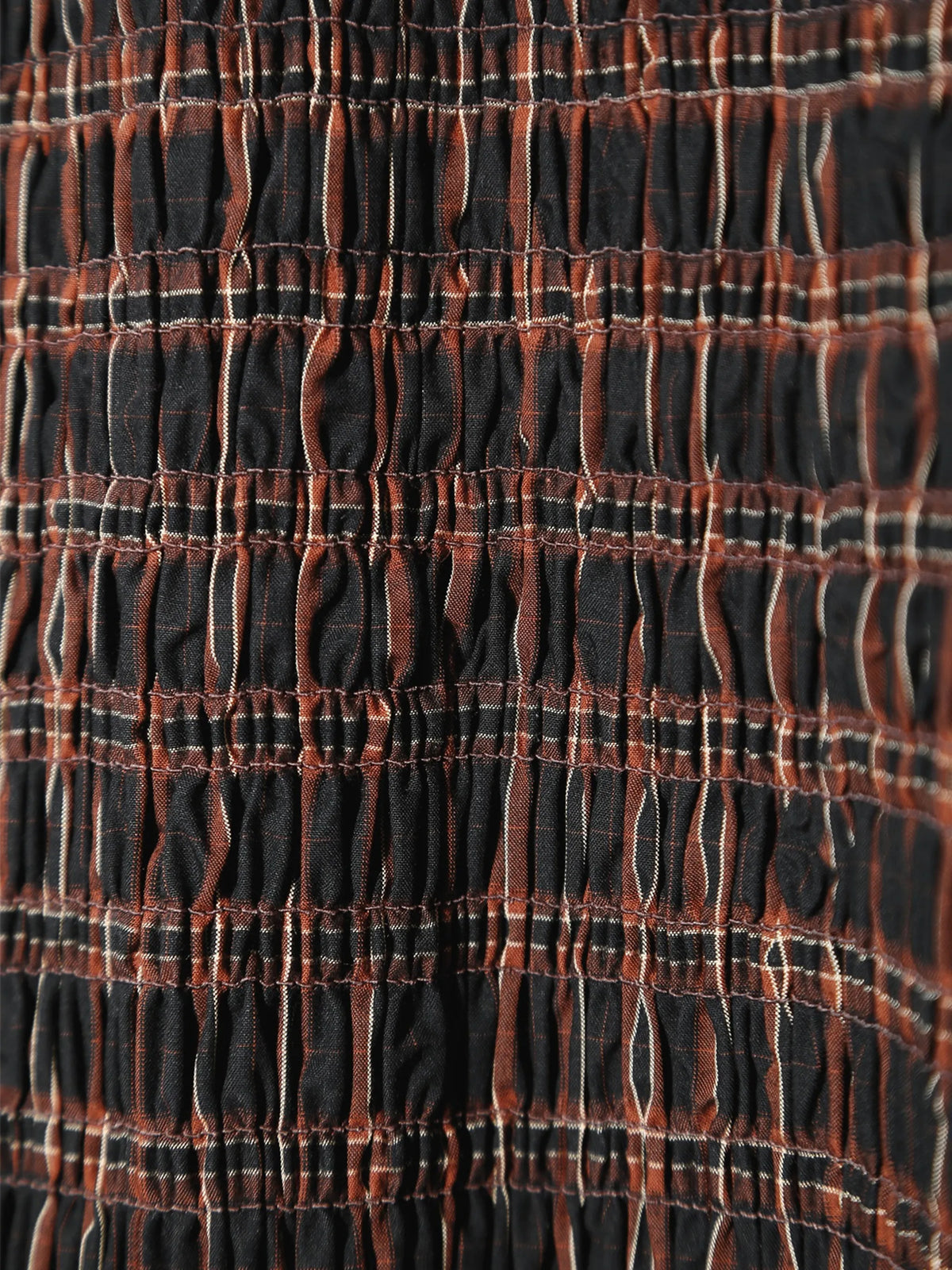 smocked checked top