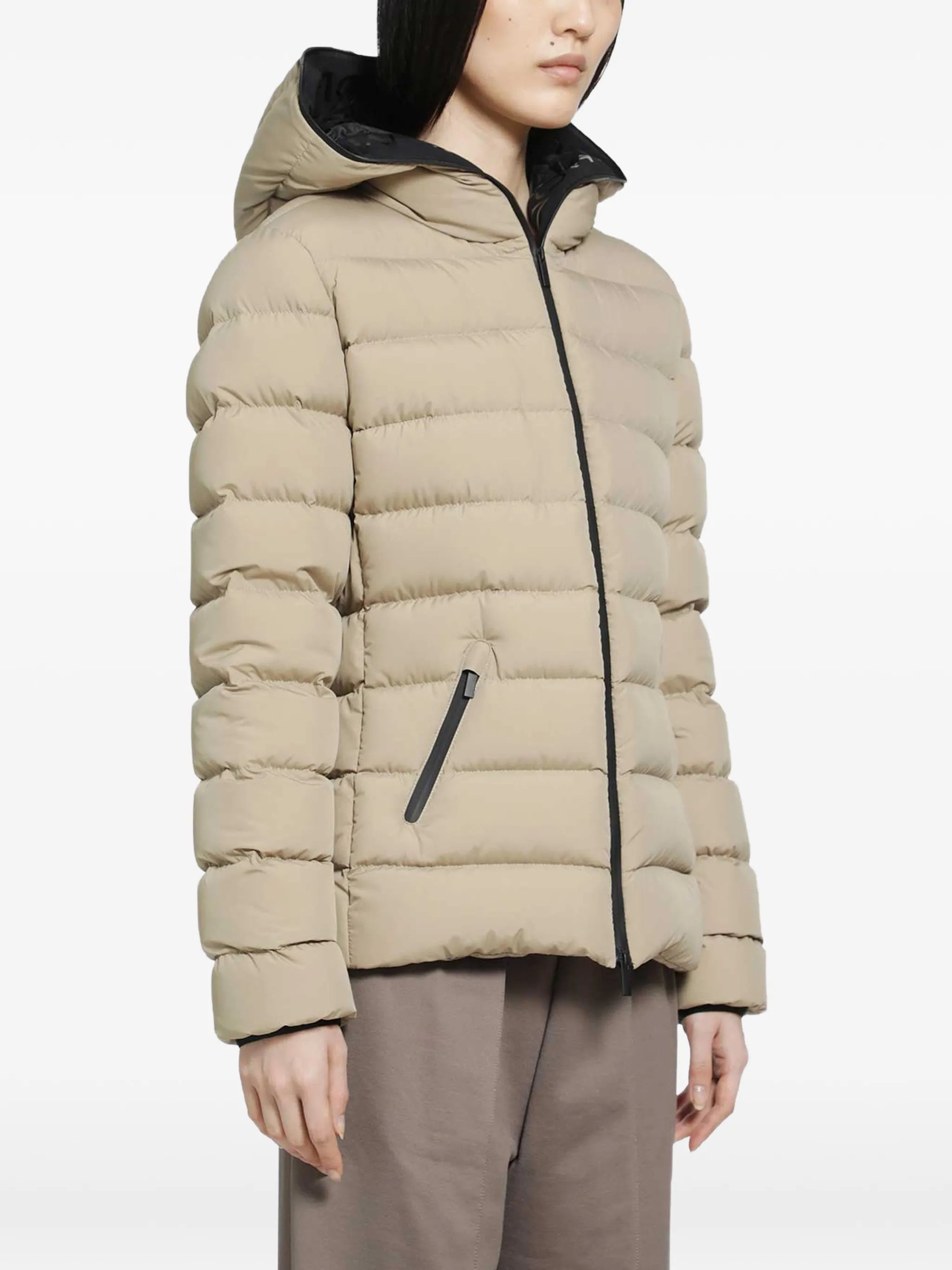 padded logo-patch jacket