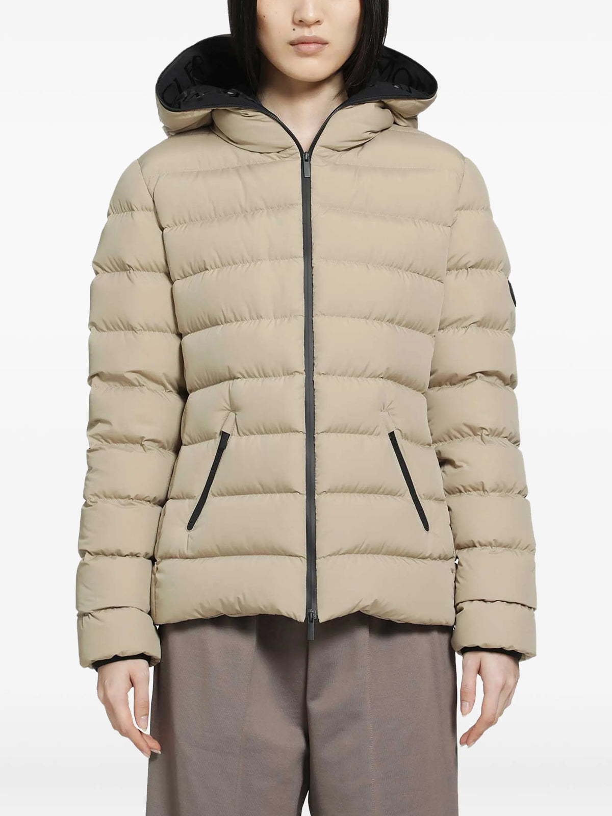 Herbes padded logo-patch jacket