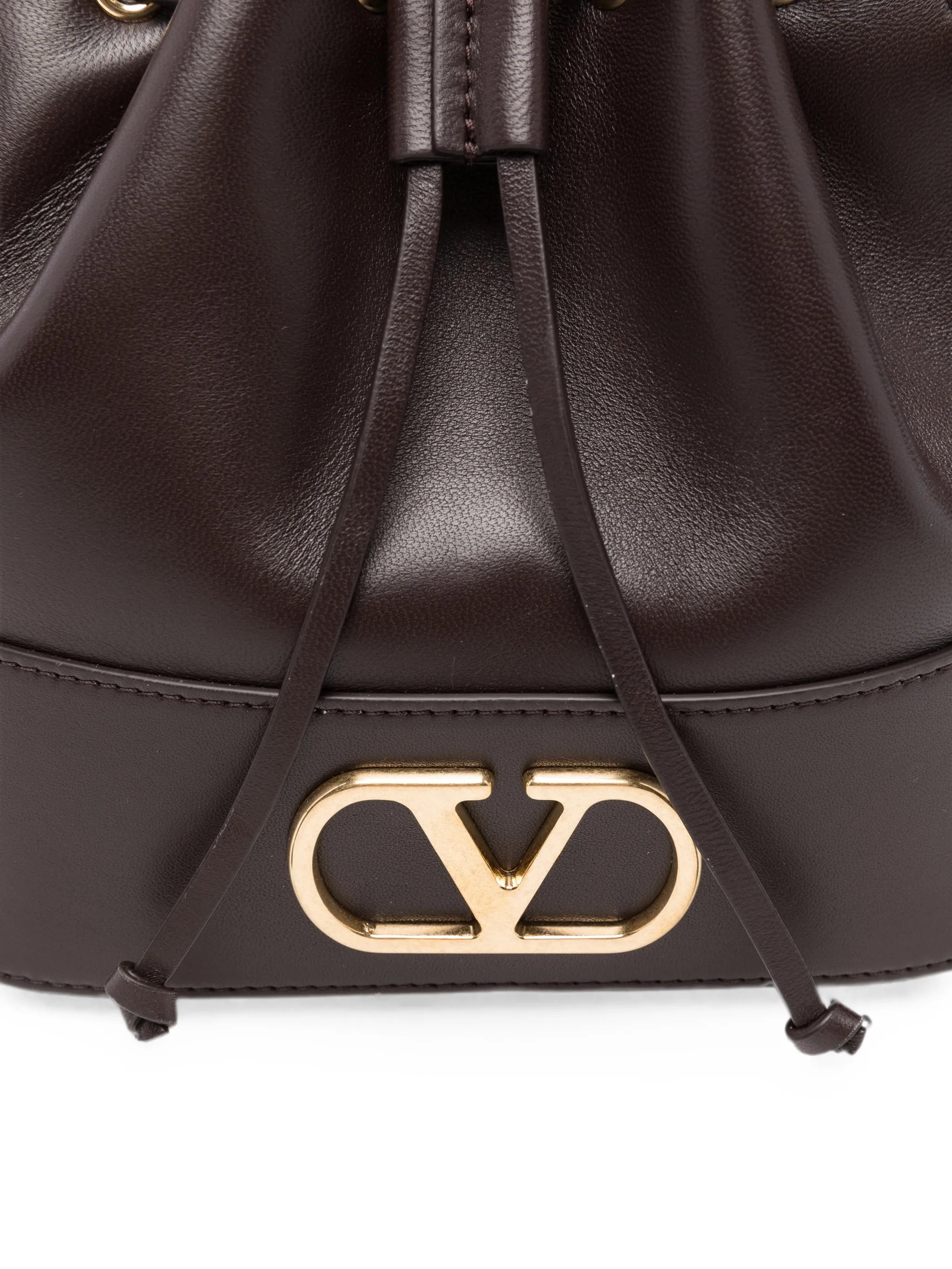 mini VLogo signature bucket bag in nappa leather