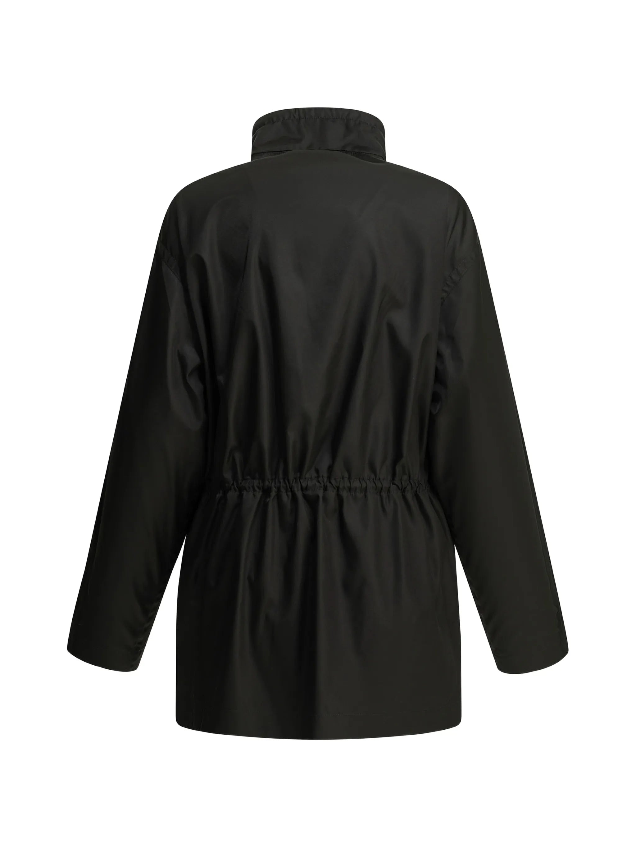 double-breasted drawstring coat