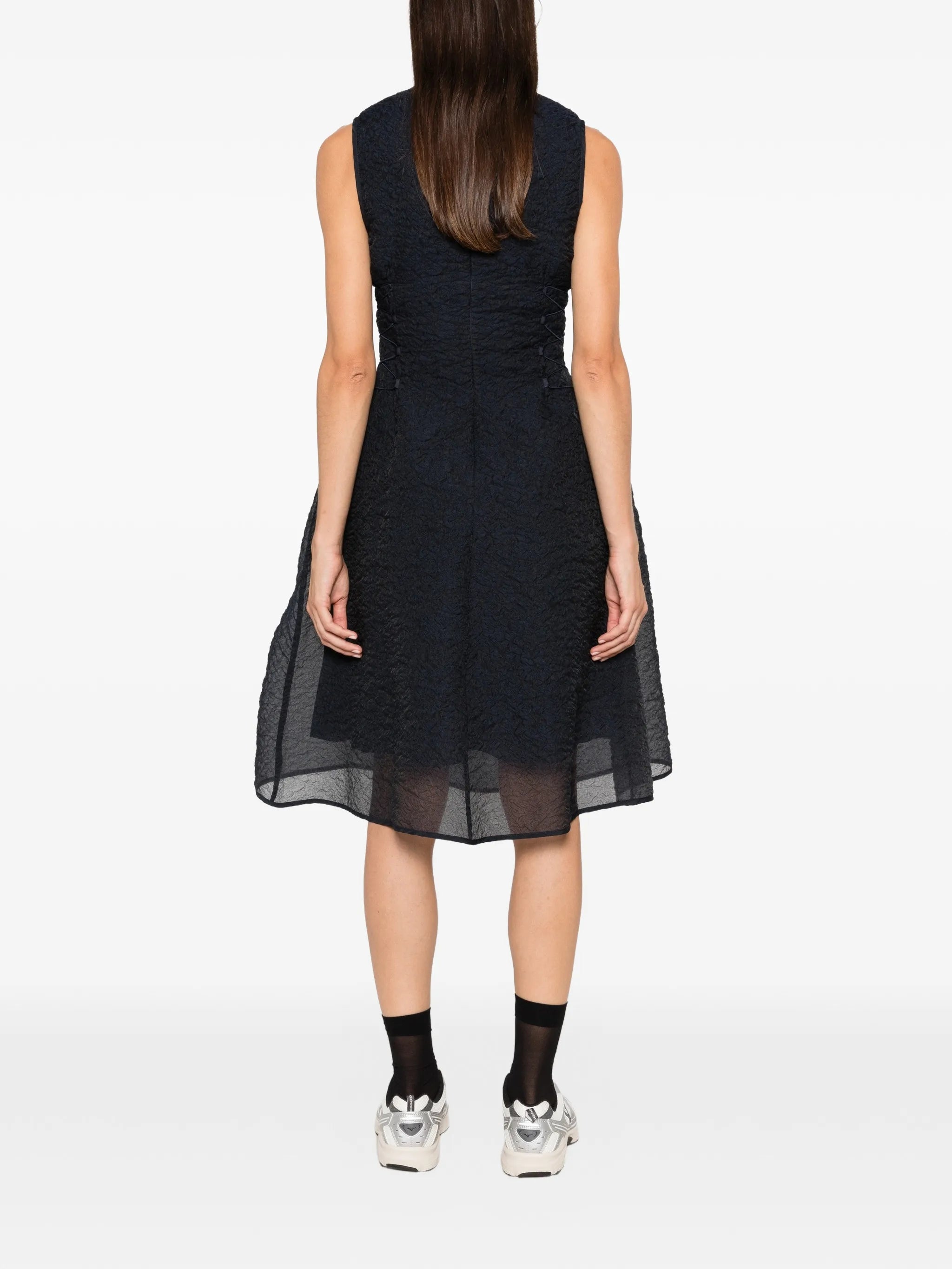Floria Brodia matelassé midi dress