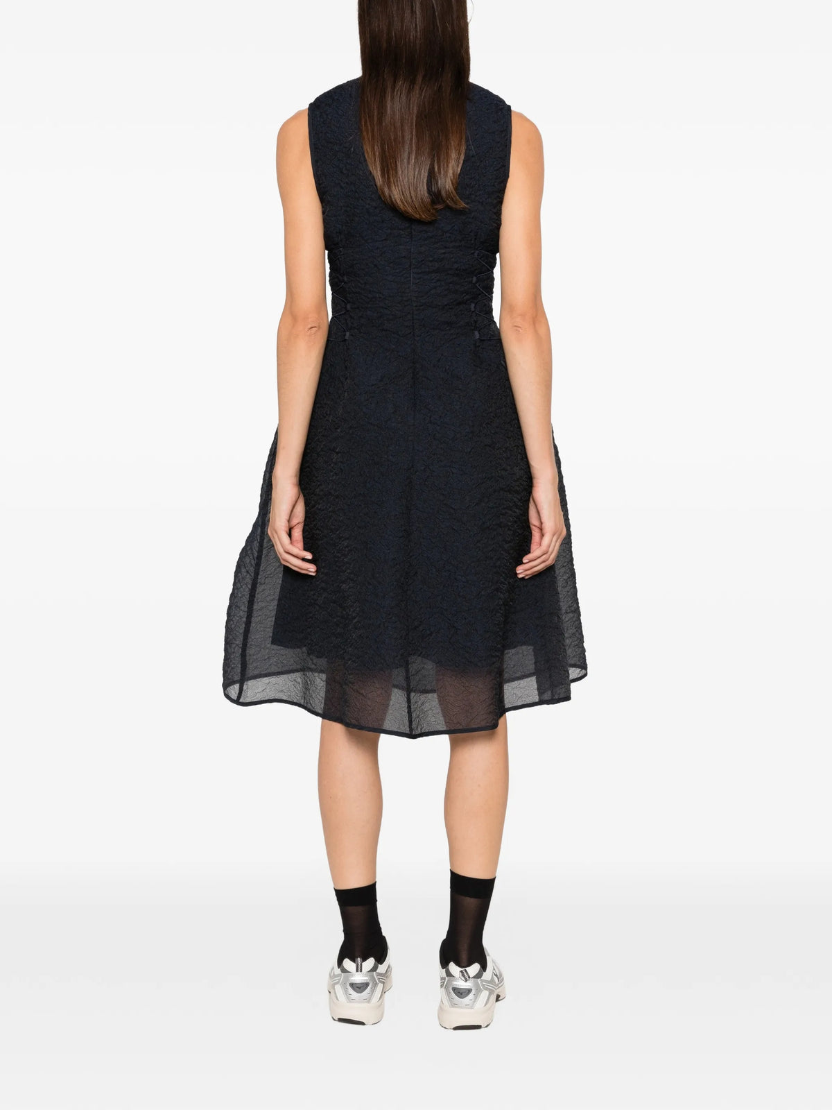 Floria Brodia matelassé midi dress