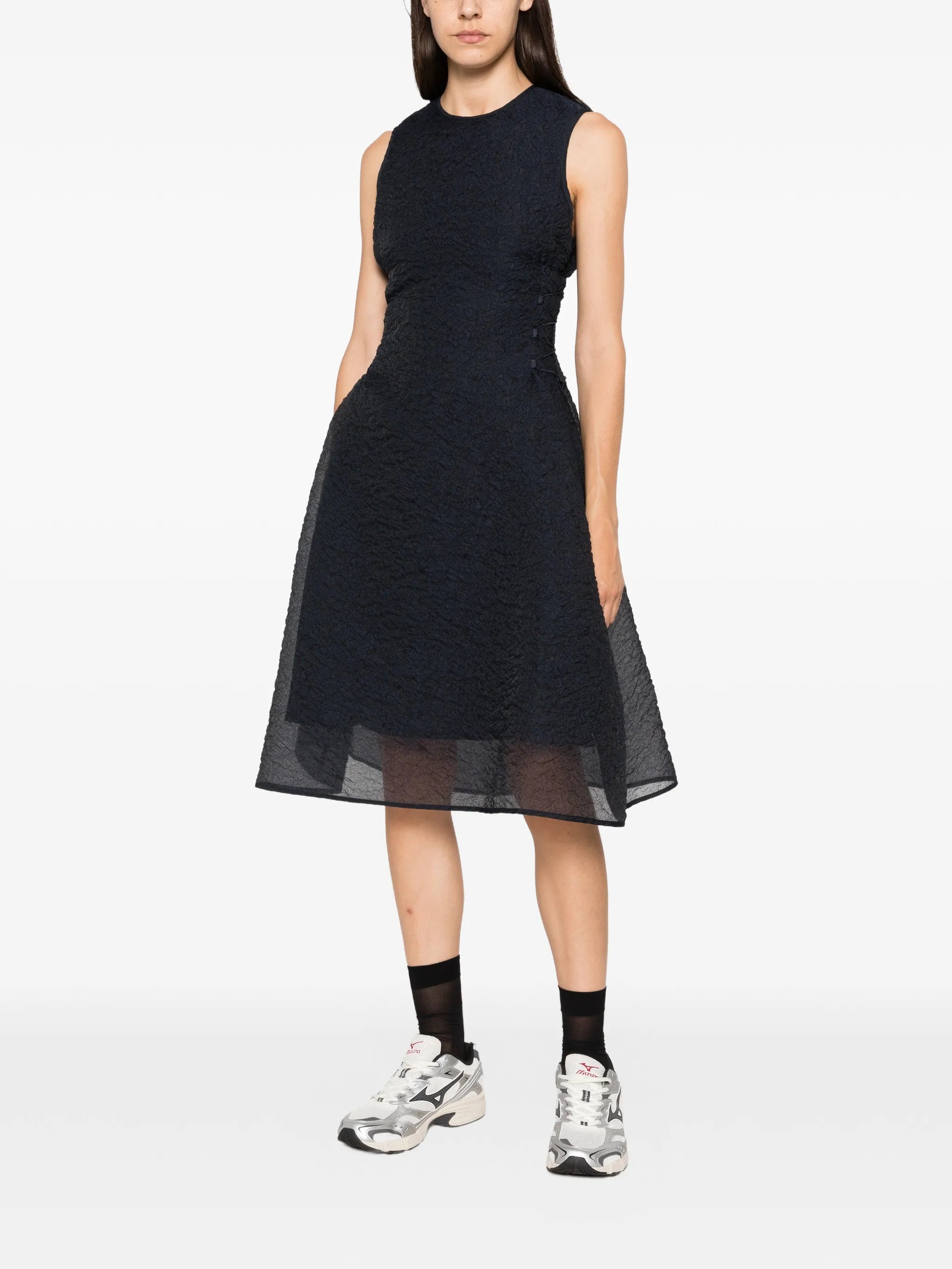 Floria Brodia matelassé midi dress