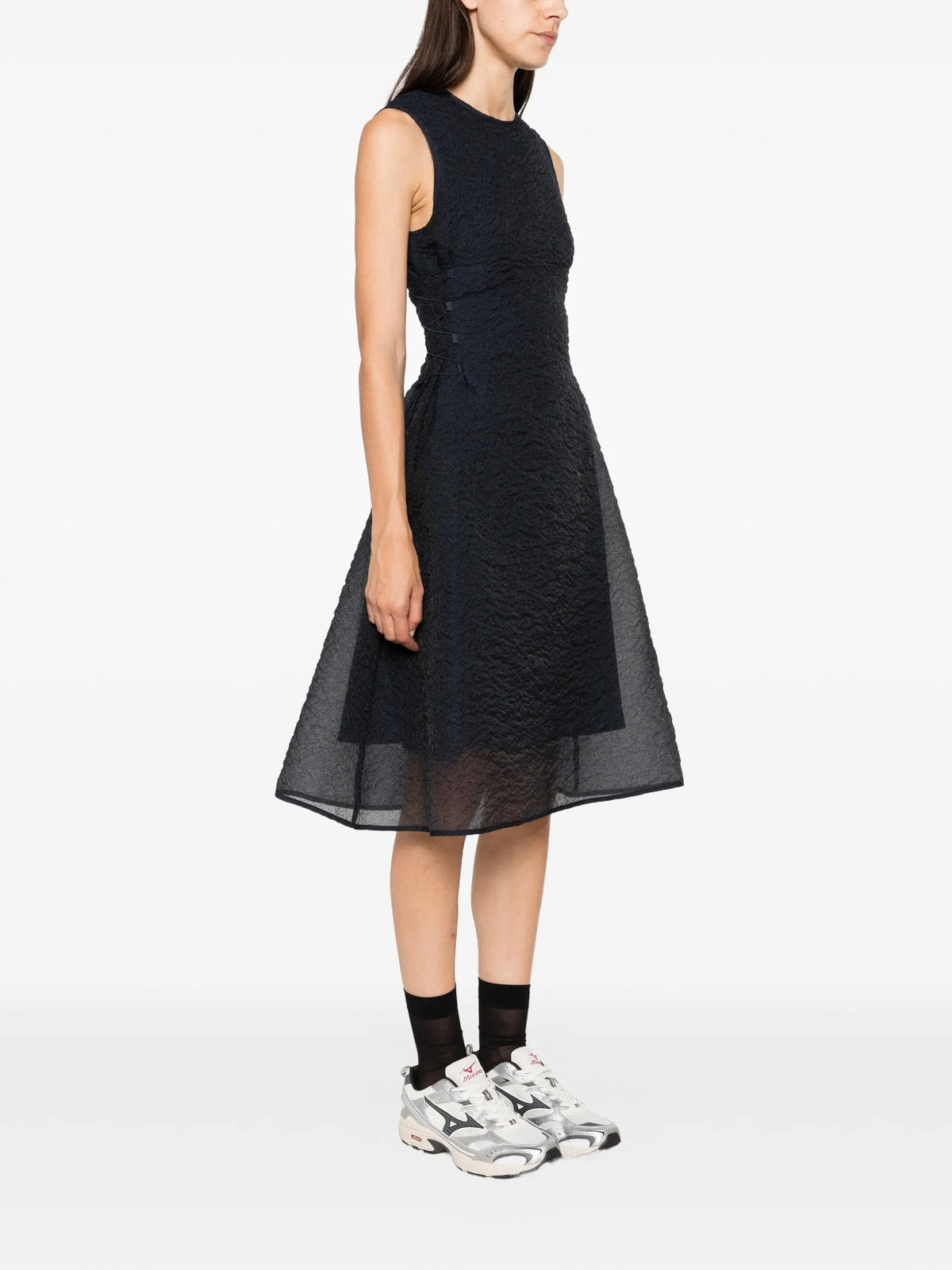 Floria Brodia matelassé midi dress