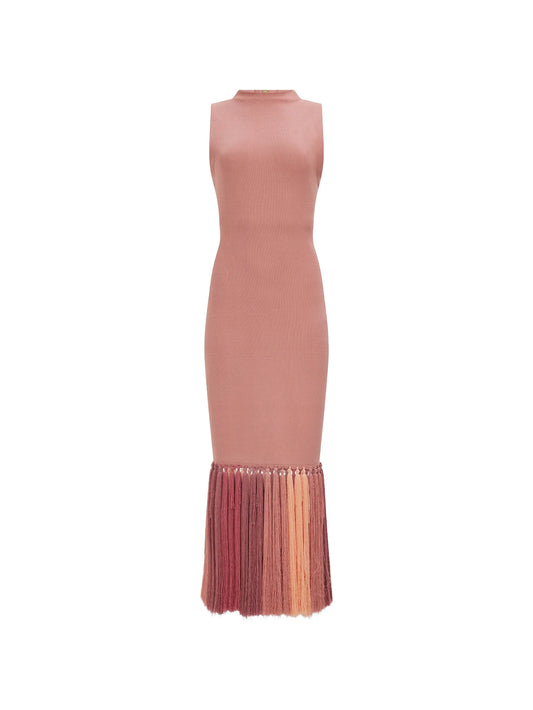Sofina tassel-trim dress
