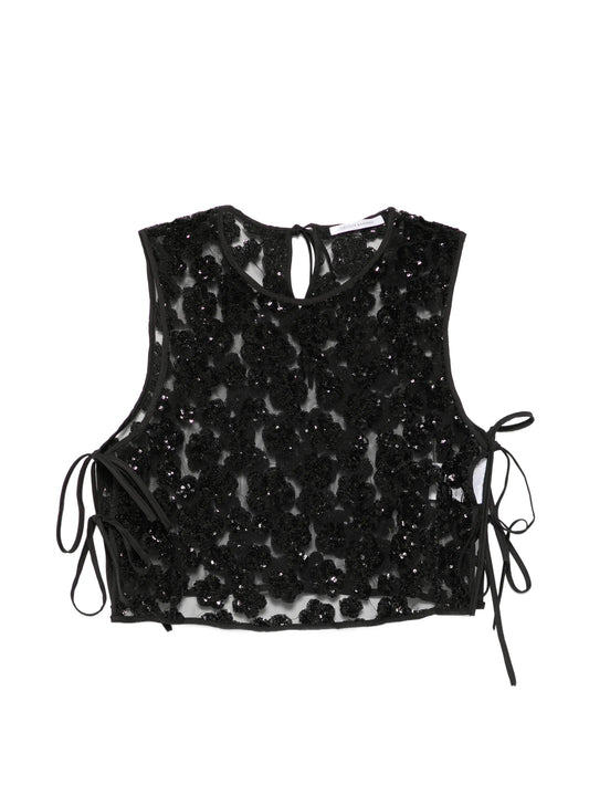 Feeba sequin-embellished floral top