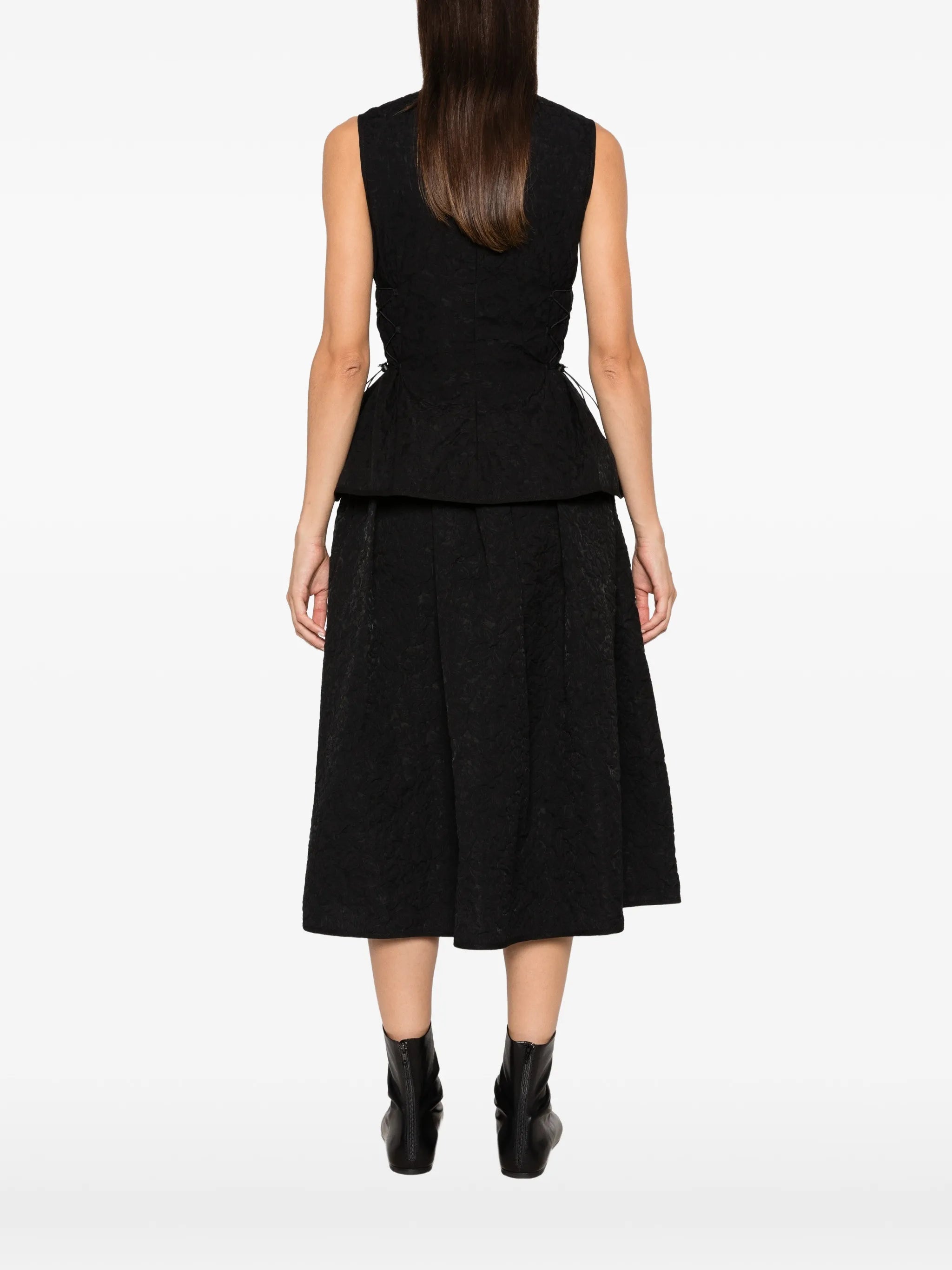 Fellen matelassé peplum top