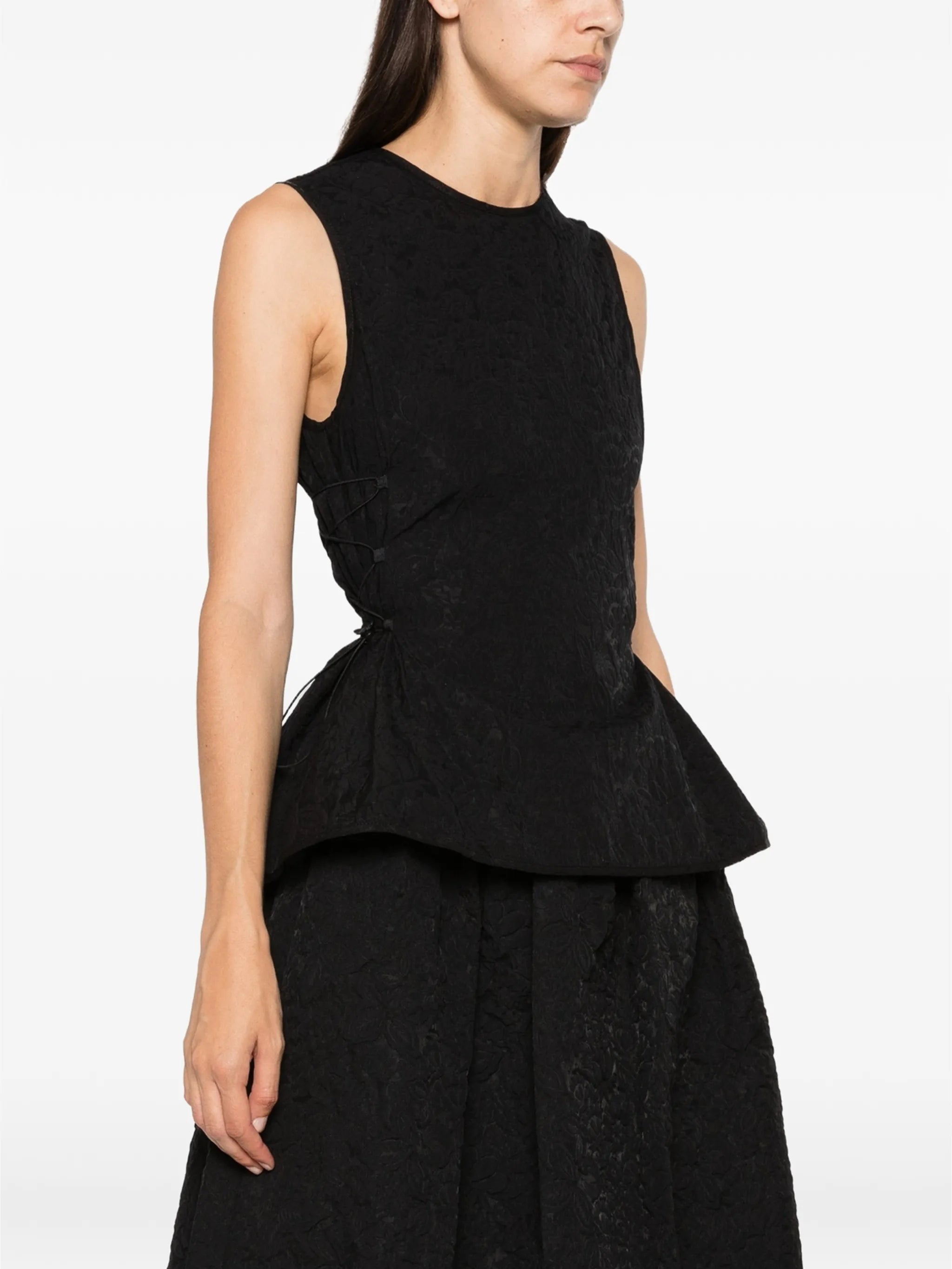 Fellen textured peplum top