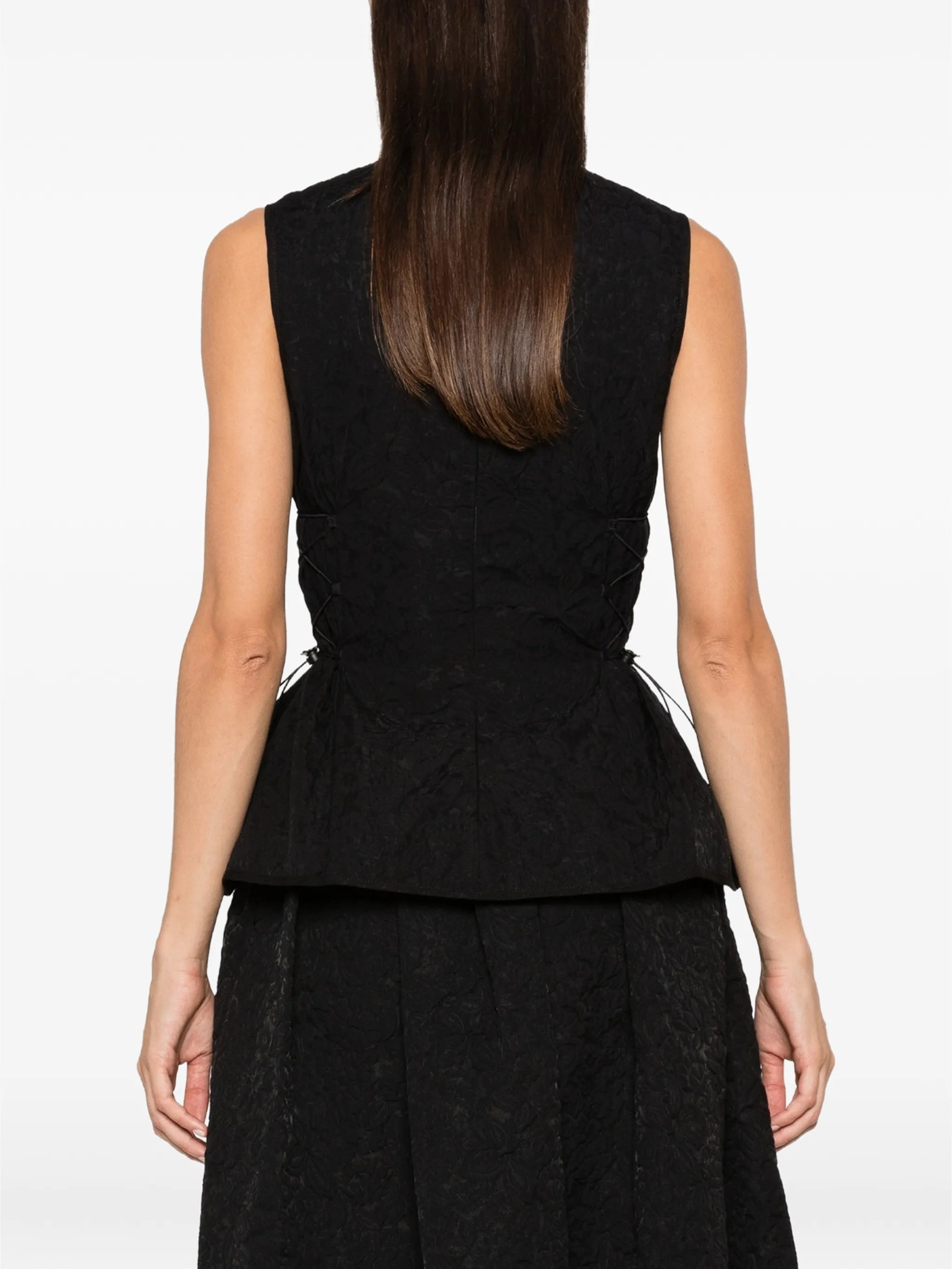 Fellen textured peplum top