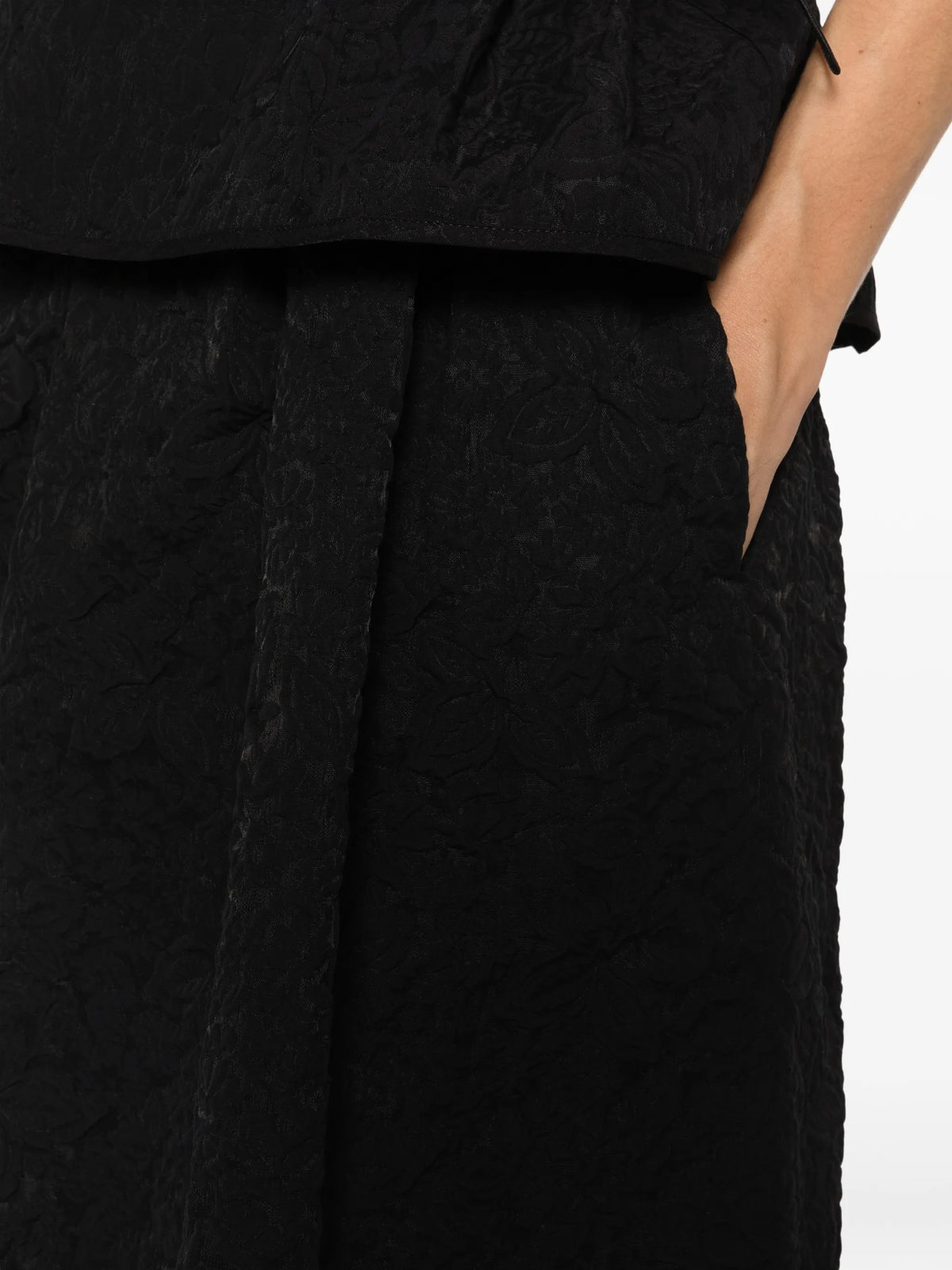 Bala textured midi skirt