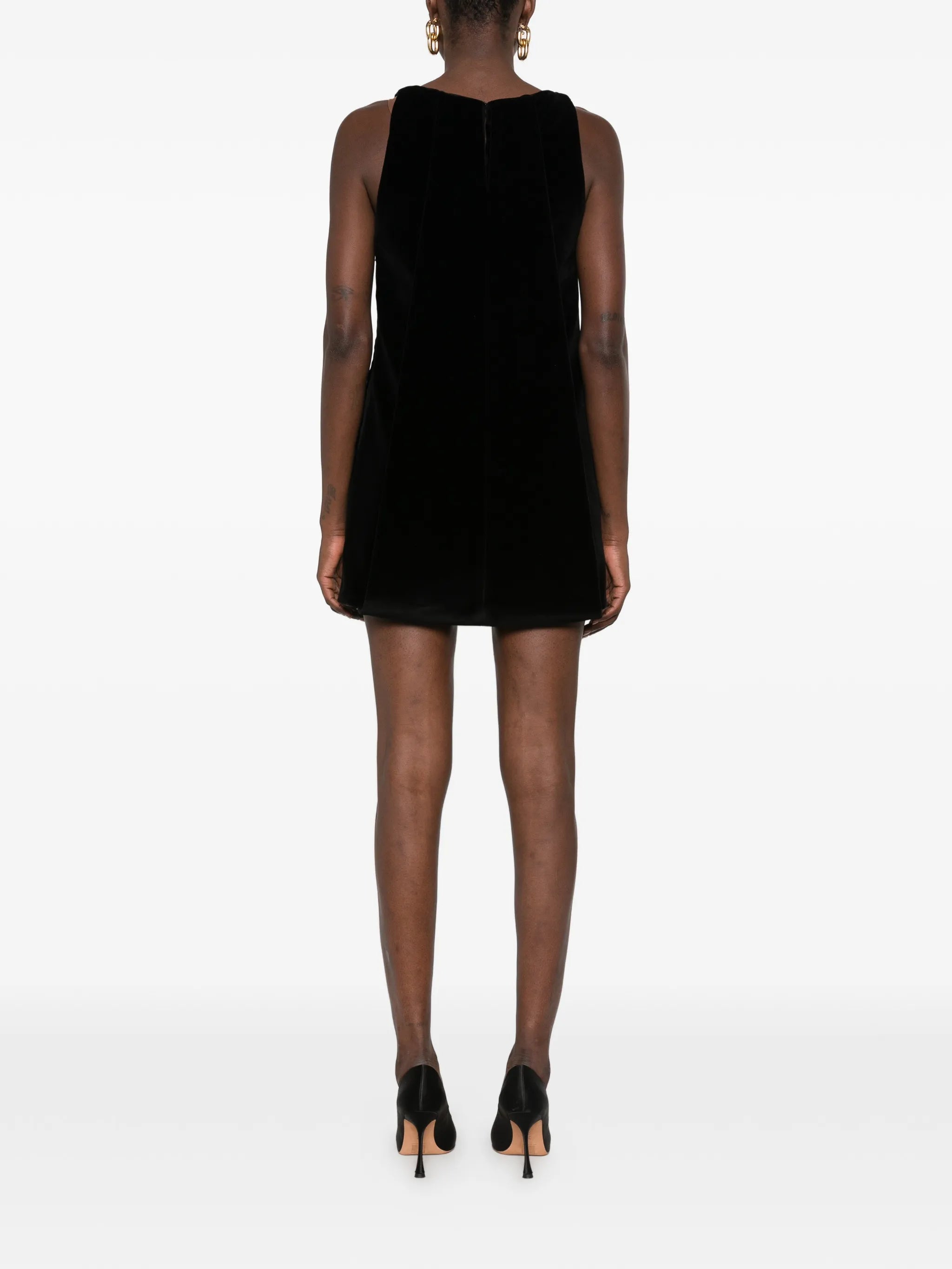 Sable mantle-back mini dress