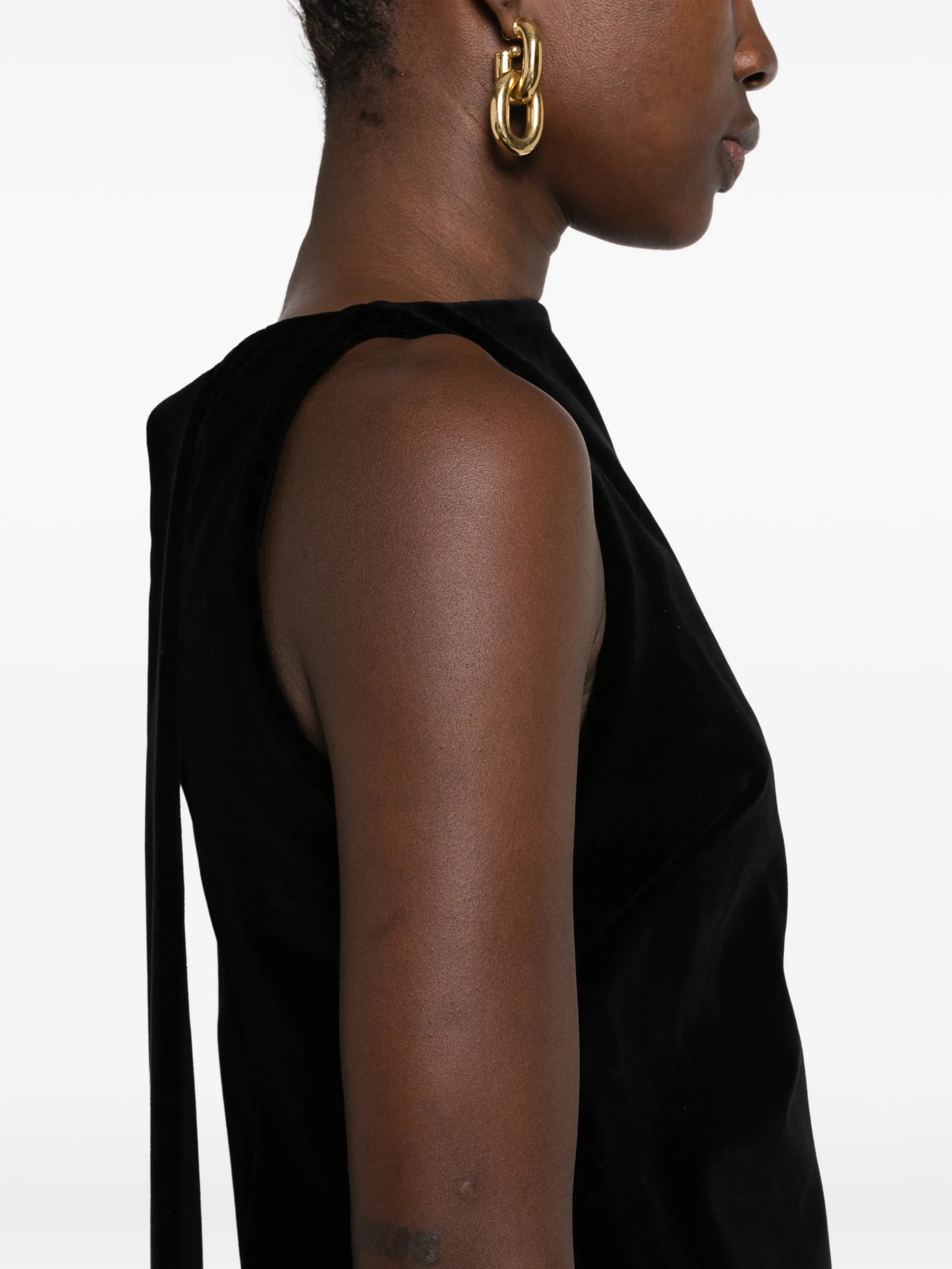 Sable mantle-back mini dress