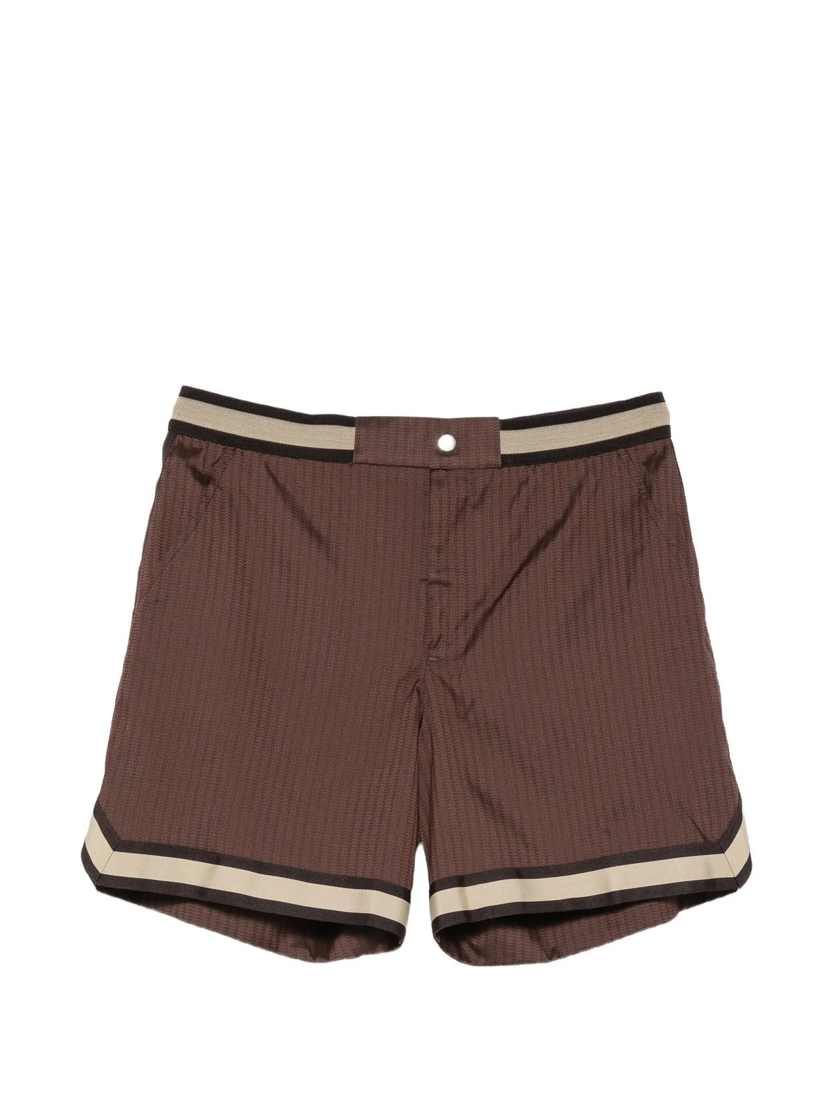 Baller pinstripe swim shorts