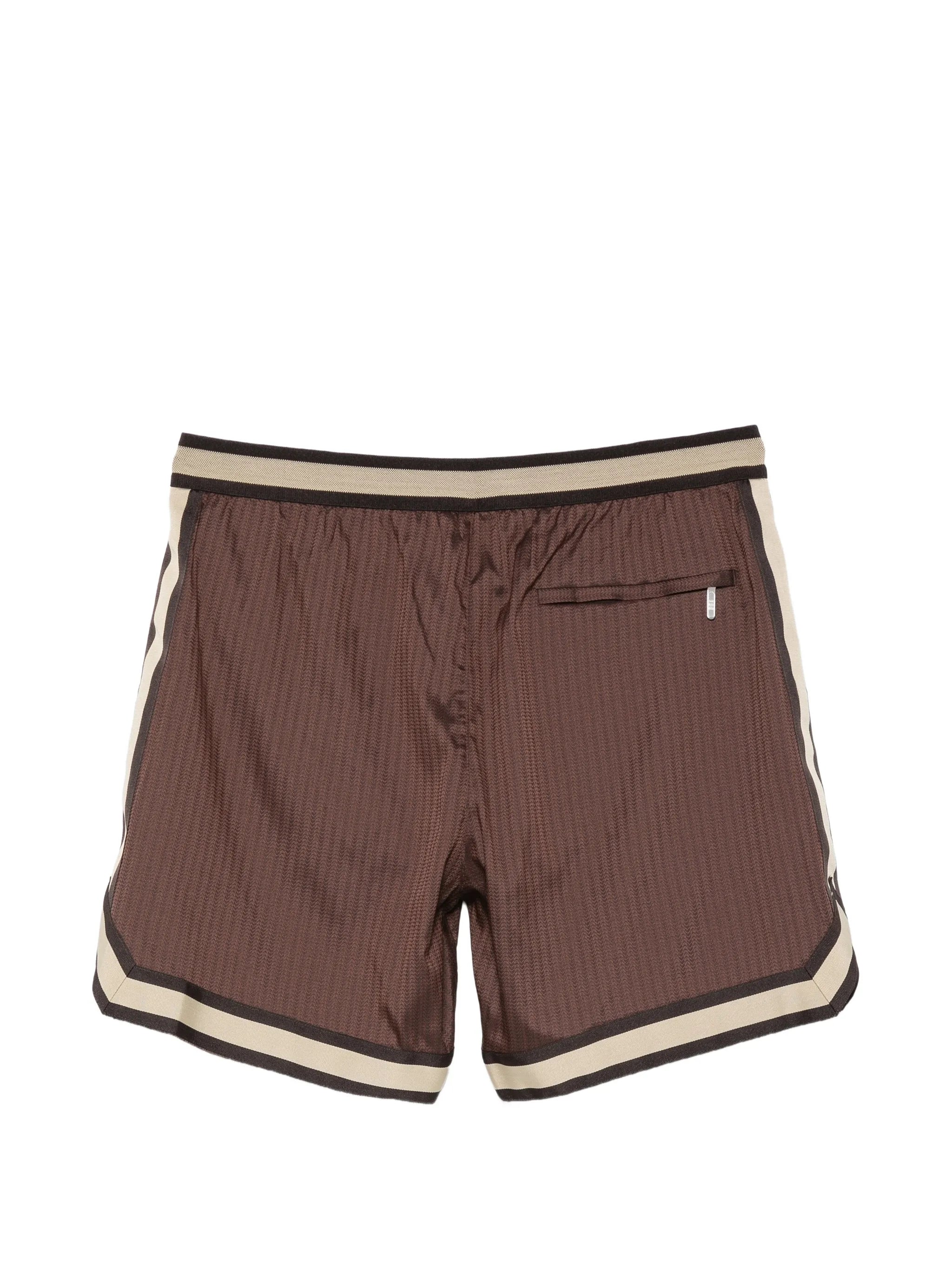 Baller pinstripe swim shorts