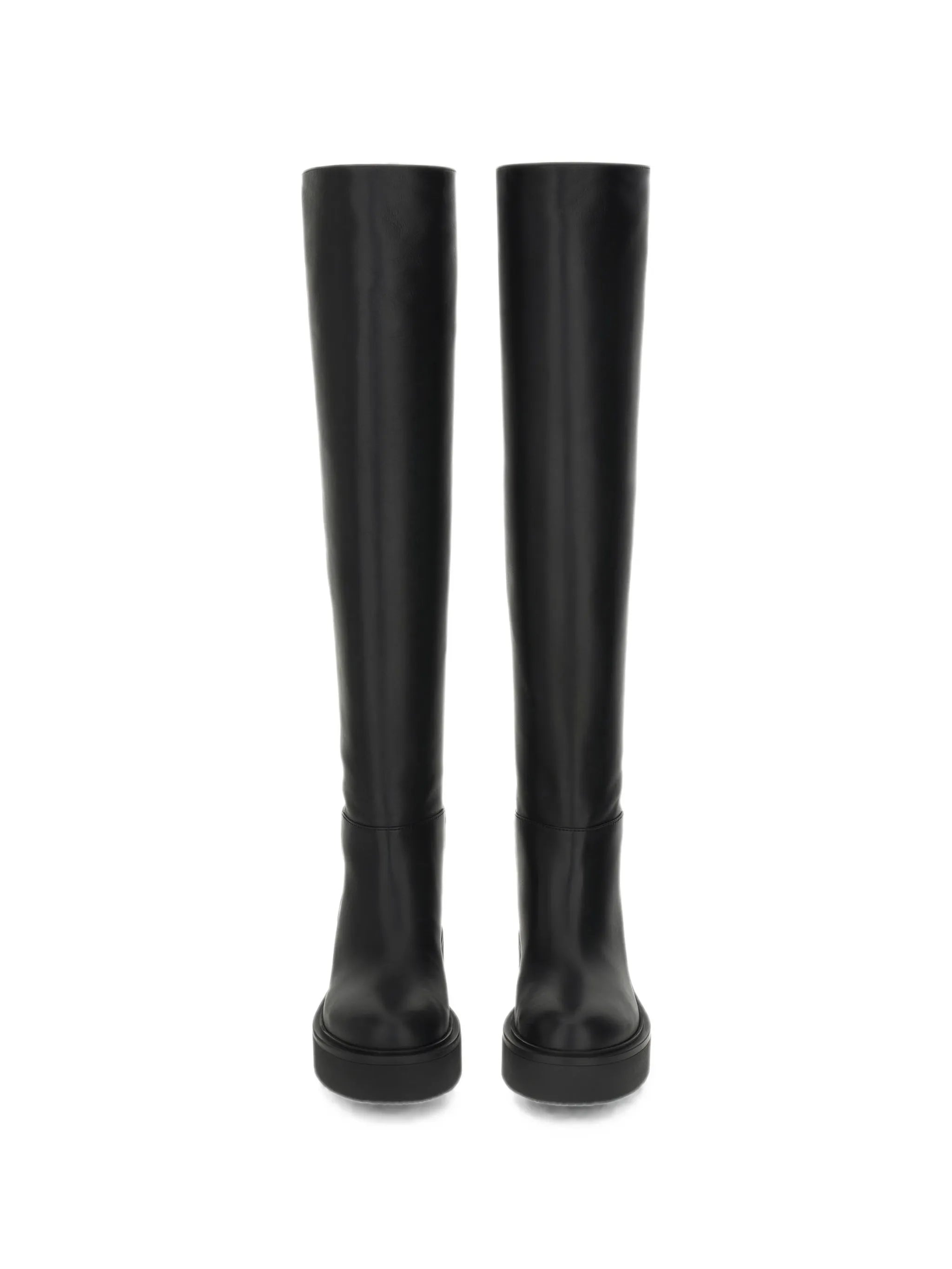 platform leather boots