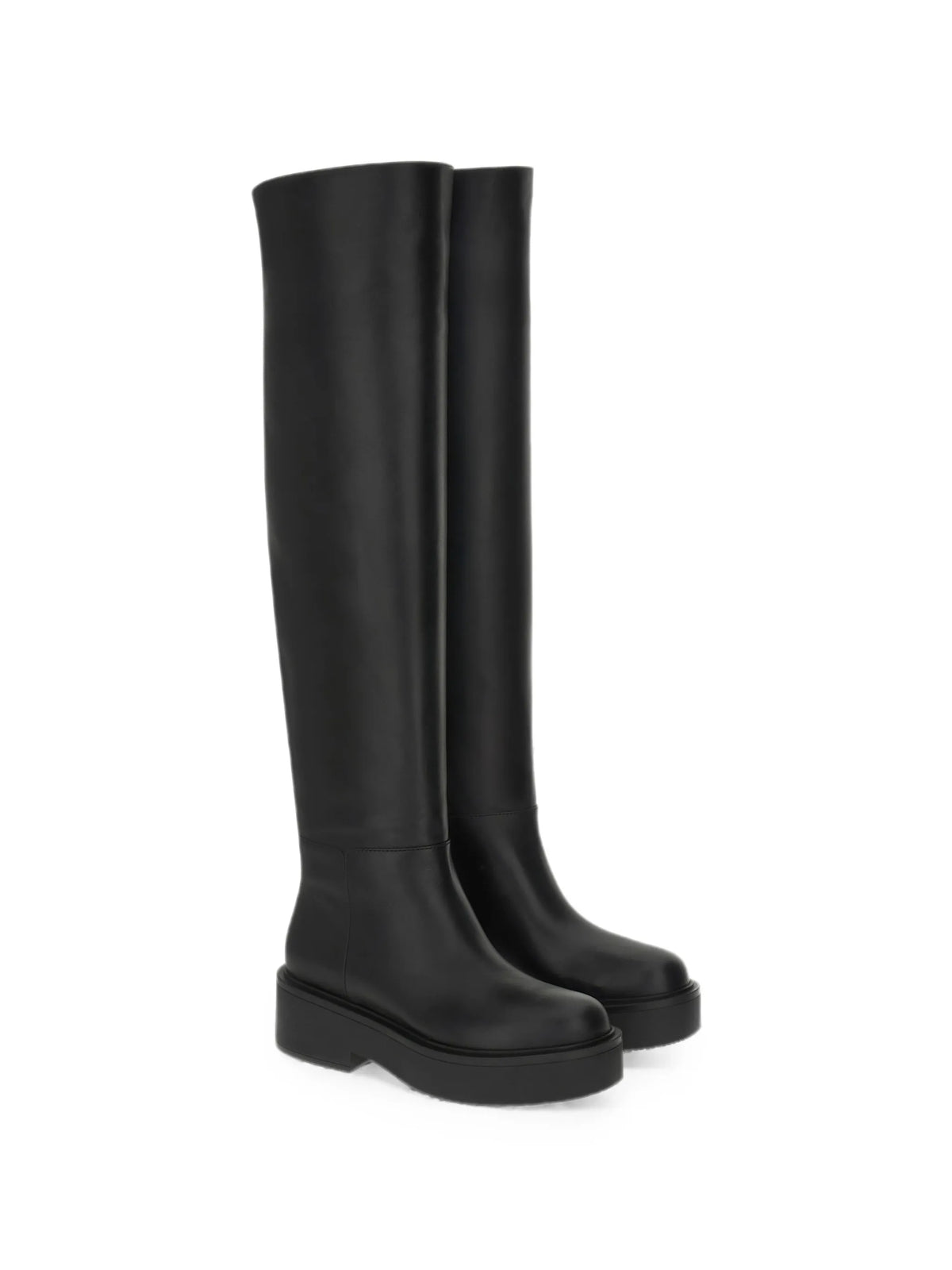 platform leather boots